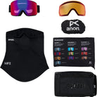 Anon M5 Goggle Black Perceive Sunny Red + Bonus Lens + MFI Face Mask 2027 Goggles