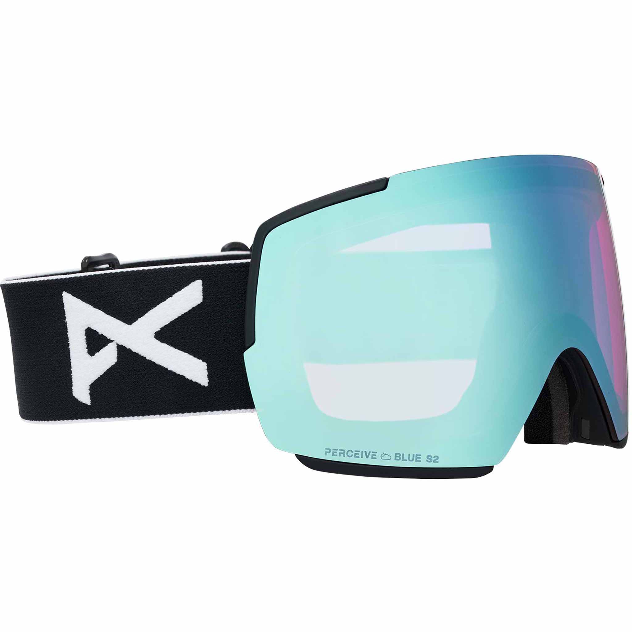 Anon M5 Low Bridge Goggle + Bonus Lens + MFI Face Mask Black Perceive Variable Blue 2026 Goggles