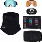 Anon M5S Low Bridge Goggle + Bonus Lens + MFI Face Mask Black Perceive Variable Blue 2026 Goggles