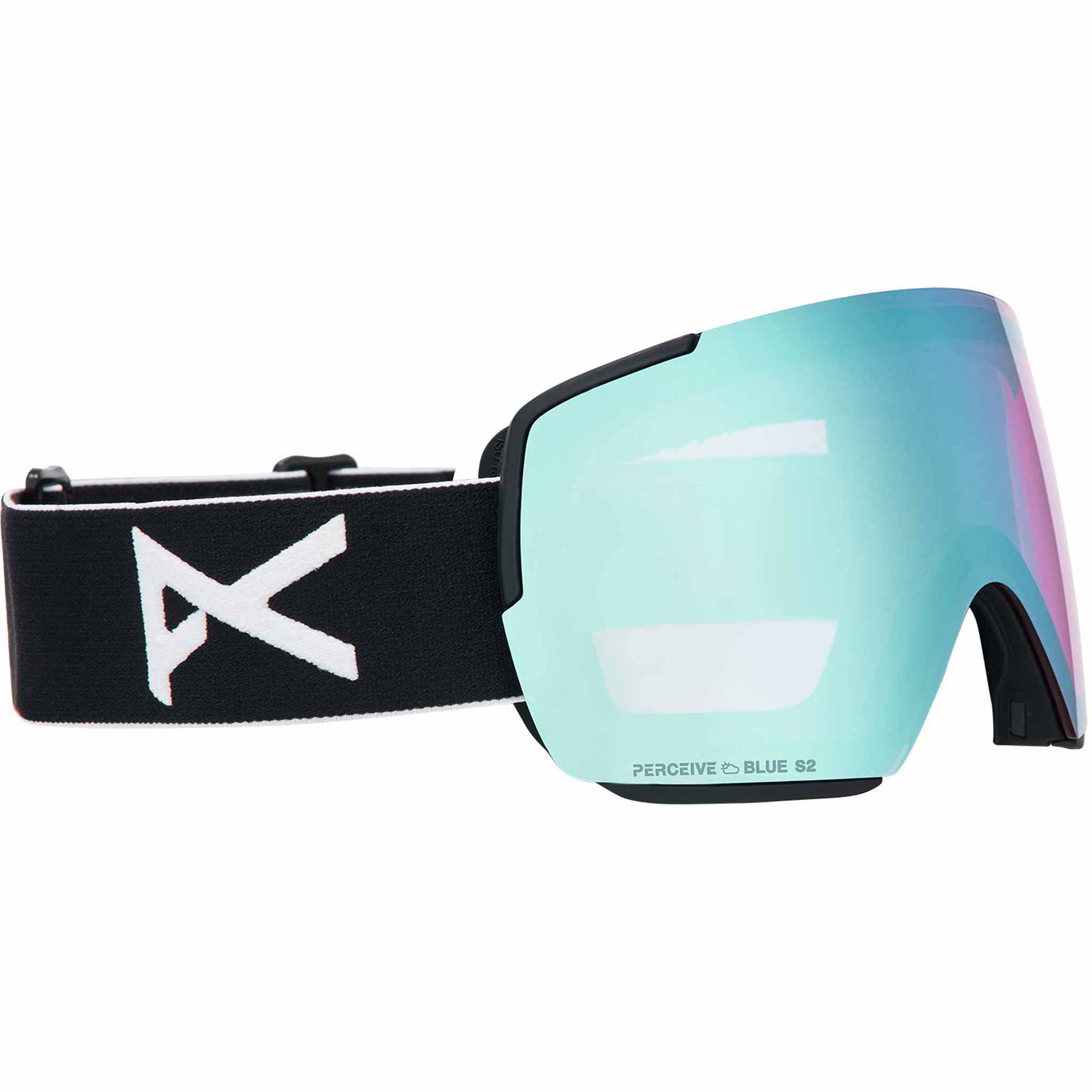 Anon M5S Low Bridge Goggle + Bonus Lens + MFI Face Mask Black Perceive Variable Blue 2026 Goggles
