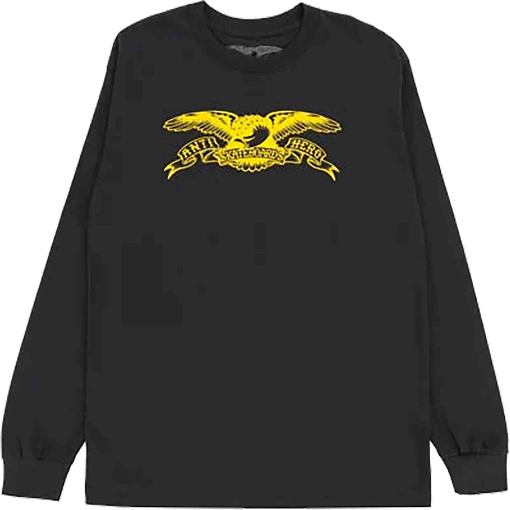 Anti Hero Basic Eagle Long Sleeve Tee Black Gold Sweatshirts
