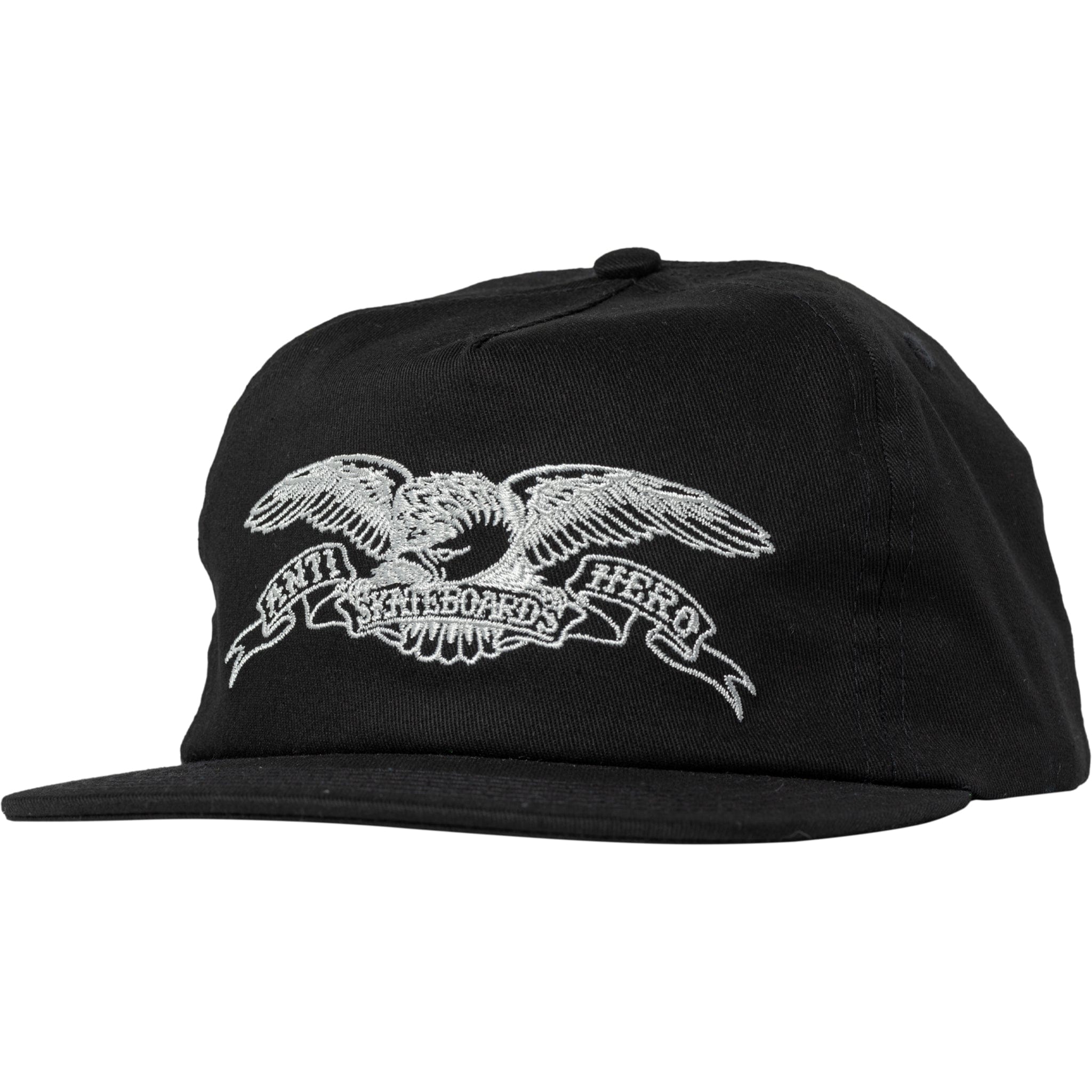 Anti Hero Basic Eagle Snapback Black Grey Hats