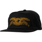 Anti Hero Basic Eagle Snapback Hat Black Gold Hat