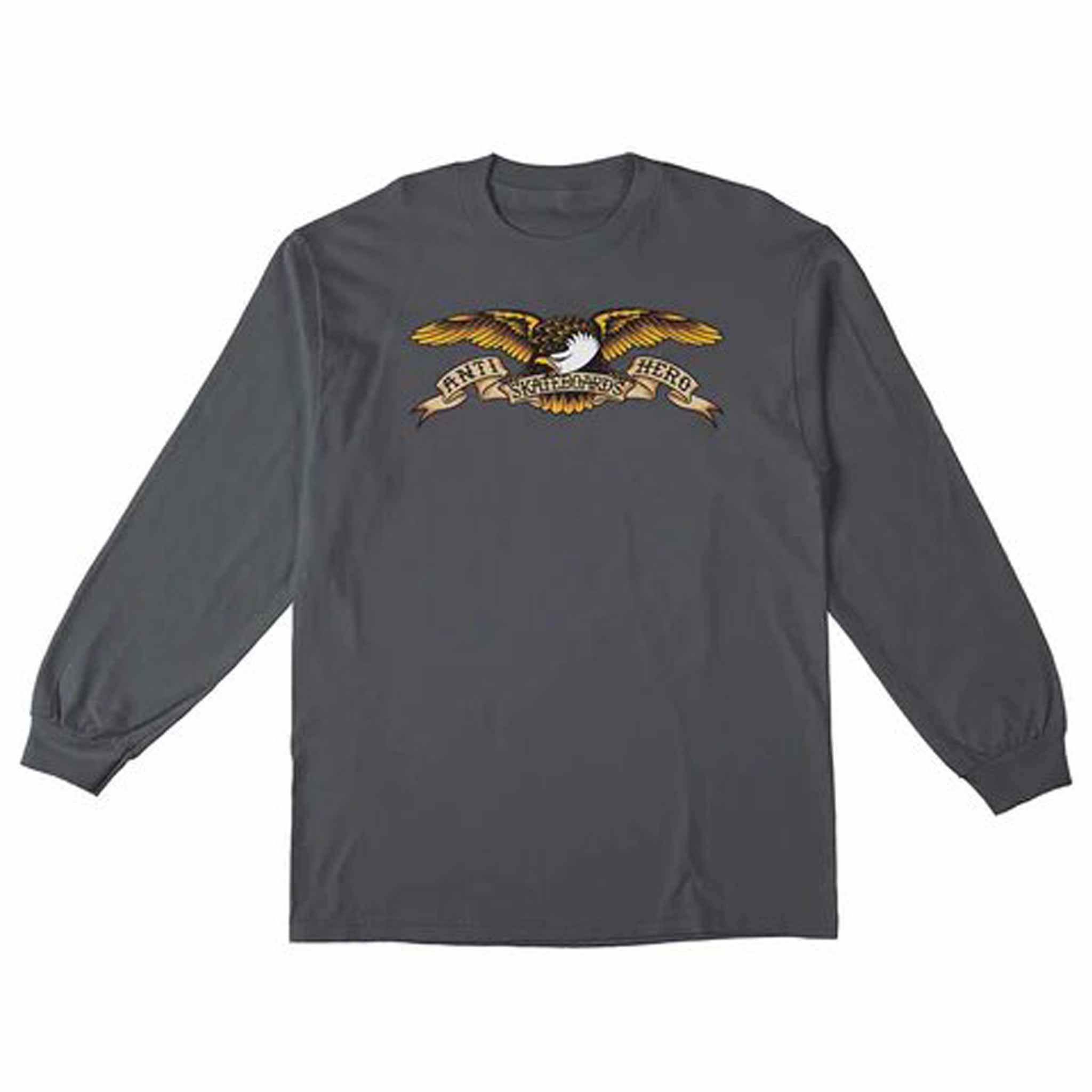 Anti Hero Eagle Long Sleeve Charcoal Multi T Shirt