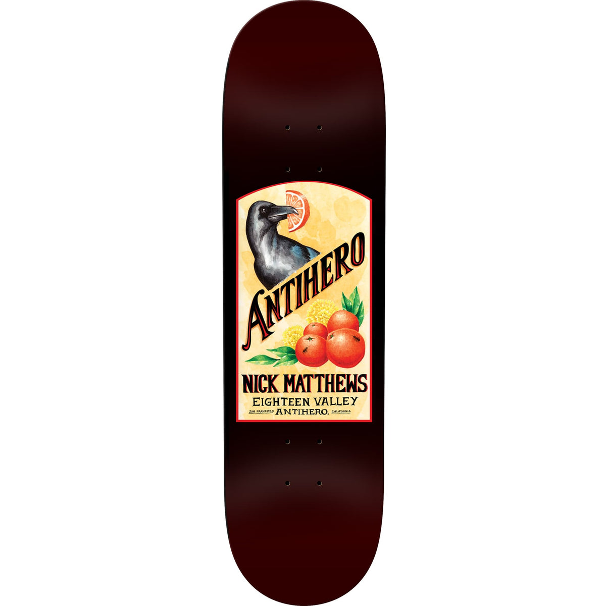 Anti Hero Nick Matthews Homers PT 2 Skateboard Deck 8.62" Skateboard