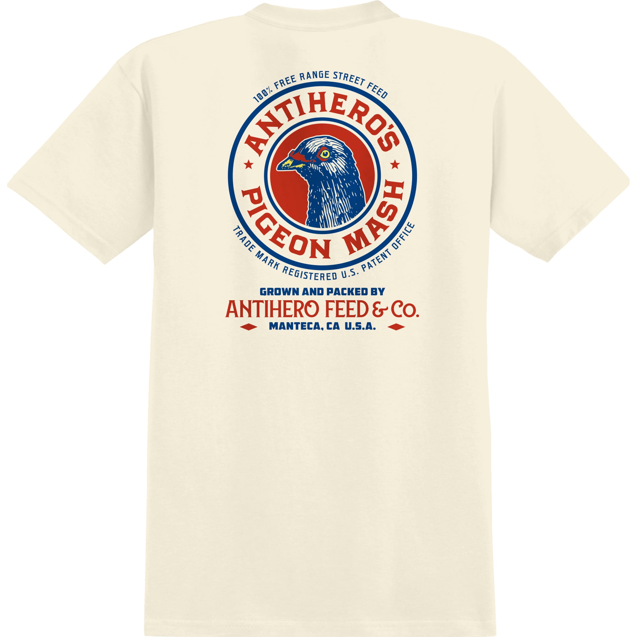 Anti Hero Pigeon Mash II Pocket T-Shirt Natural T Shirt