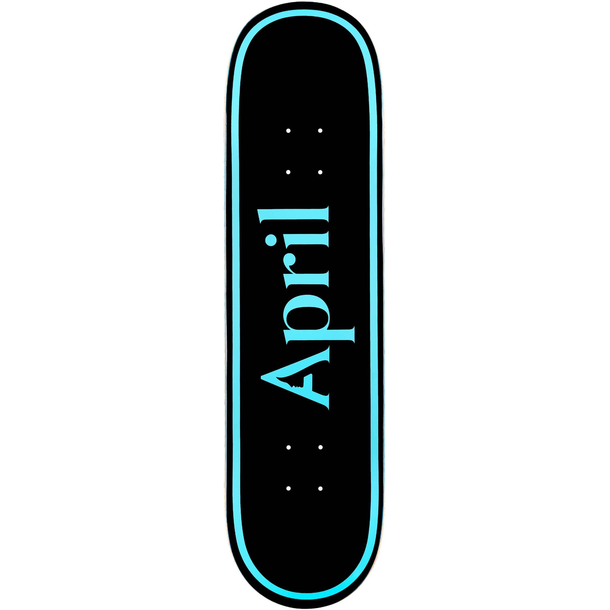 April OG Logo Blue Black Skateboard Deck 8.5" Skateboard