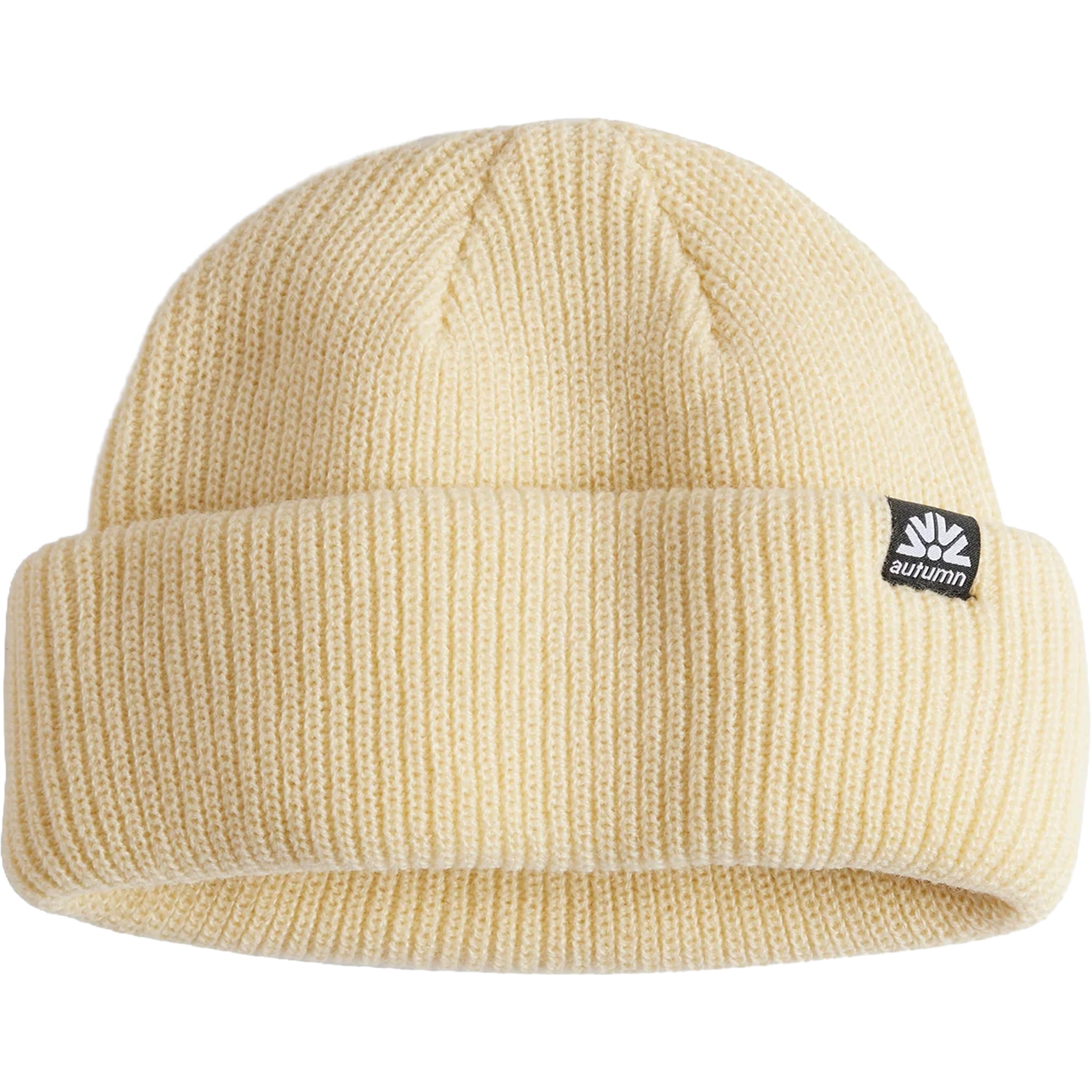 Autumn Double Roll Beanie Eggshell Beanie