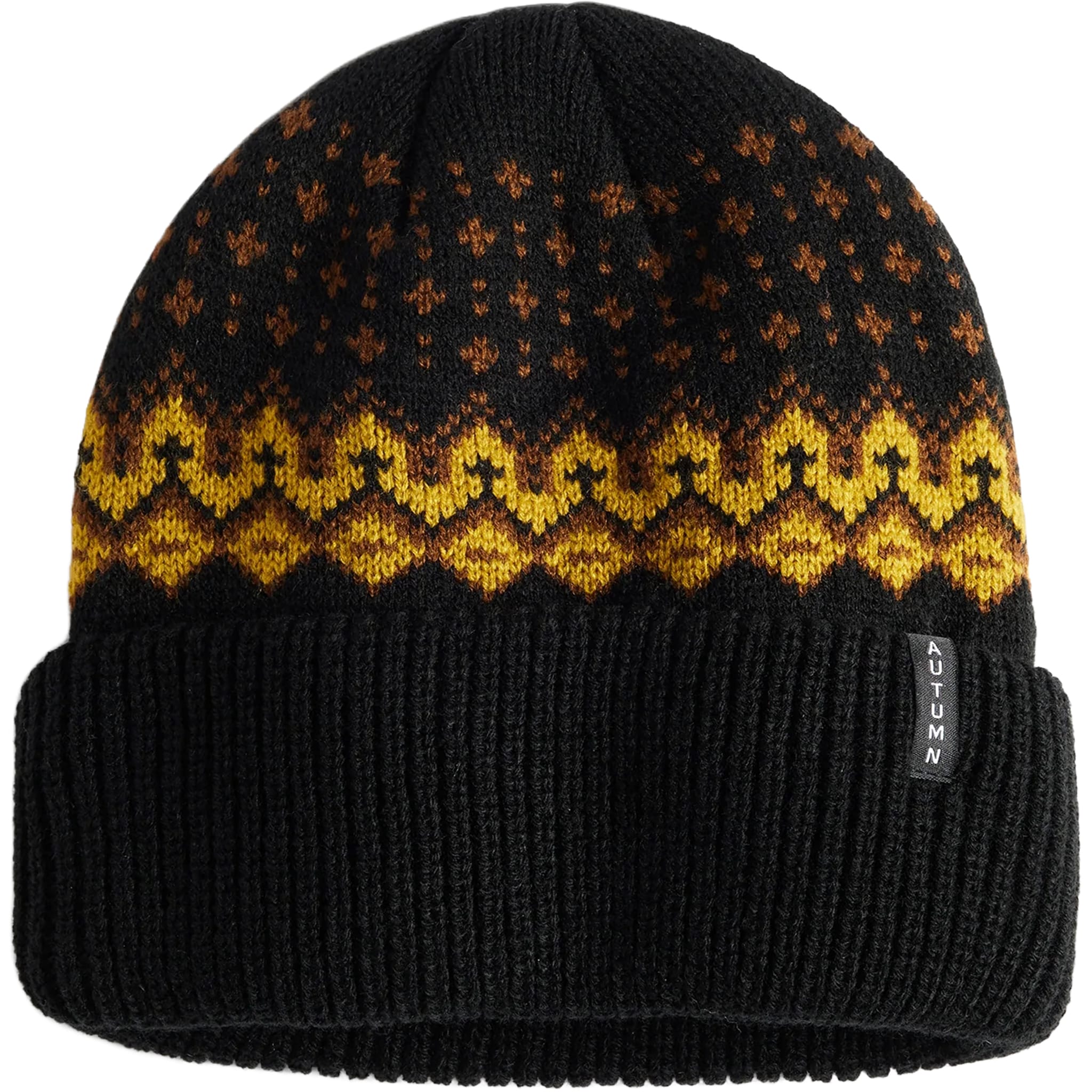 Autumn Fairisle Beanie Black Beanie