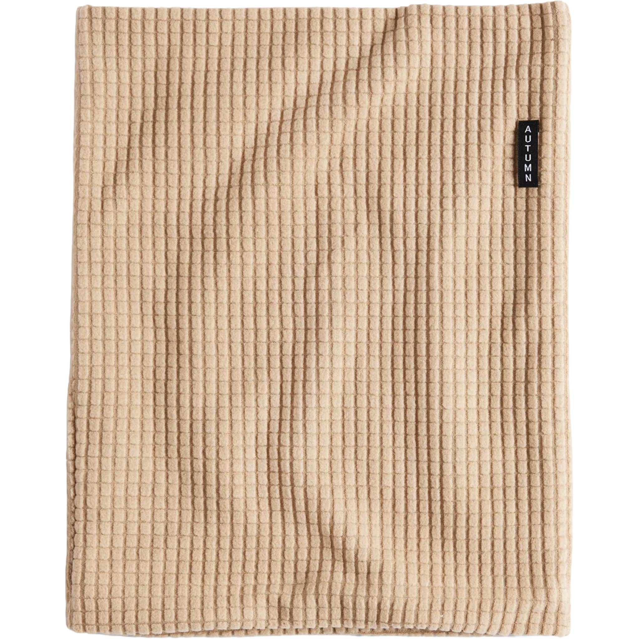 Autumn Grid Fleece Neck Gaiter Sand Facemask