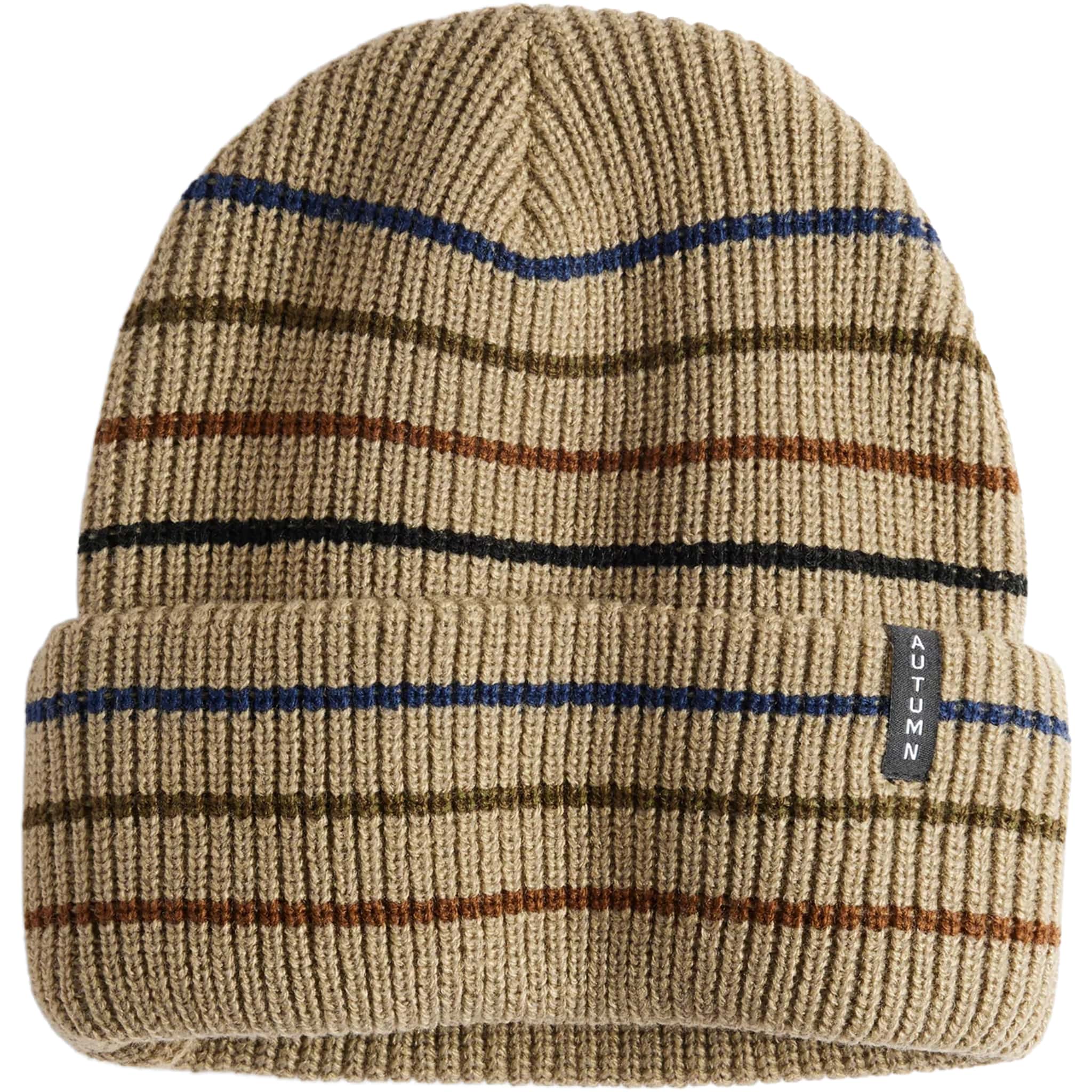 Autumn Multi Stripe Beanie Chinchilla Beanie