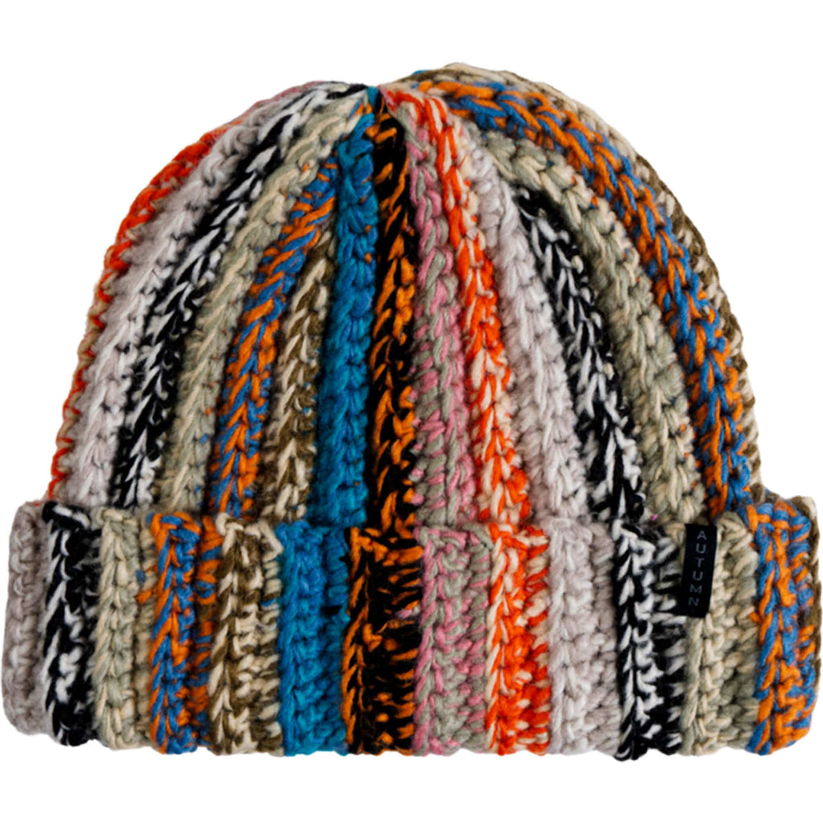 Autumn Patchwork Beanie Teal Beanies