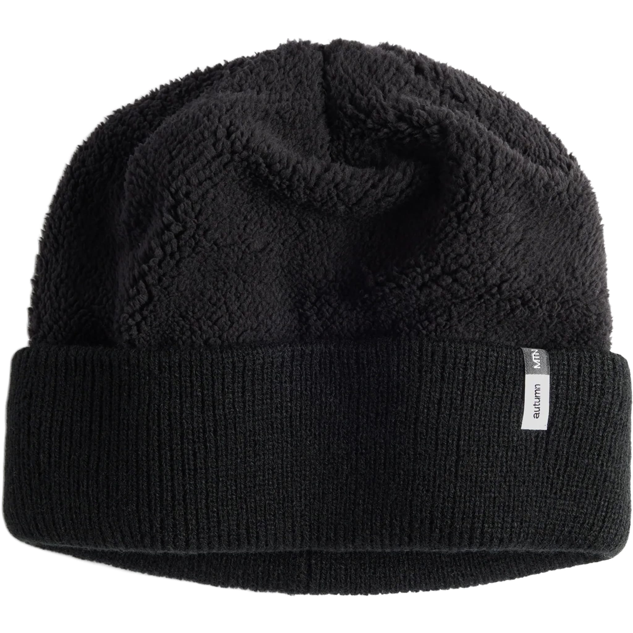Autumn Reverse Fleece Beanie Black Beanie