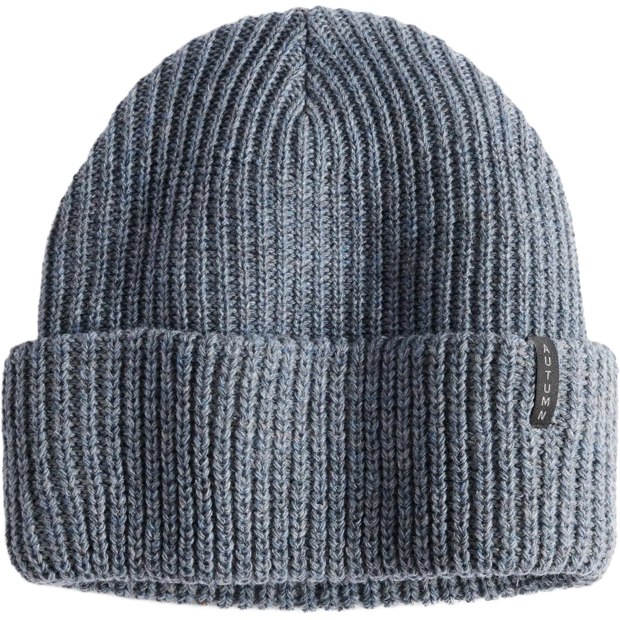 Autumn Ribbed Knit Beanie Blue Beanie
