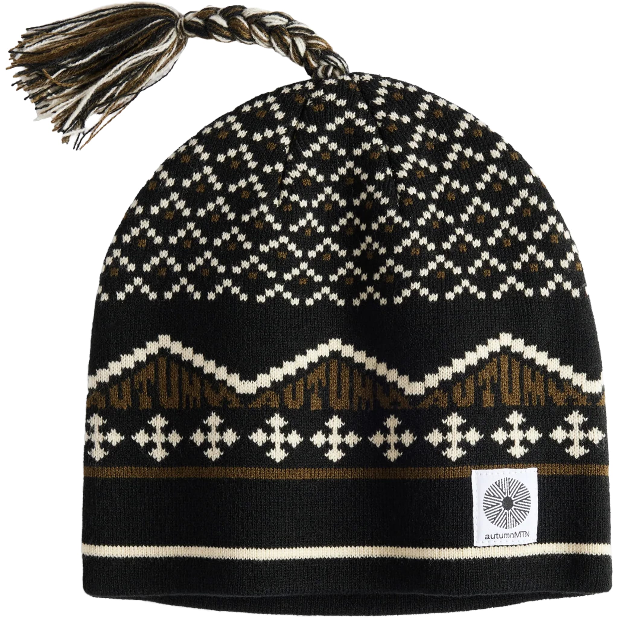 Autumn Tassle Beanie Black Beanie