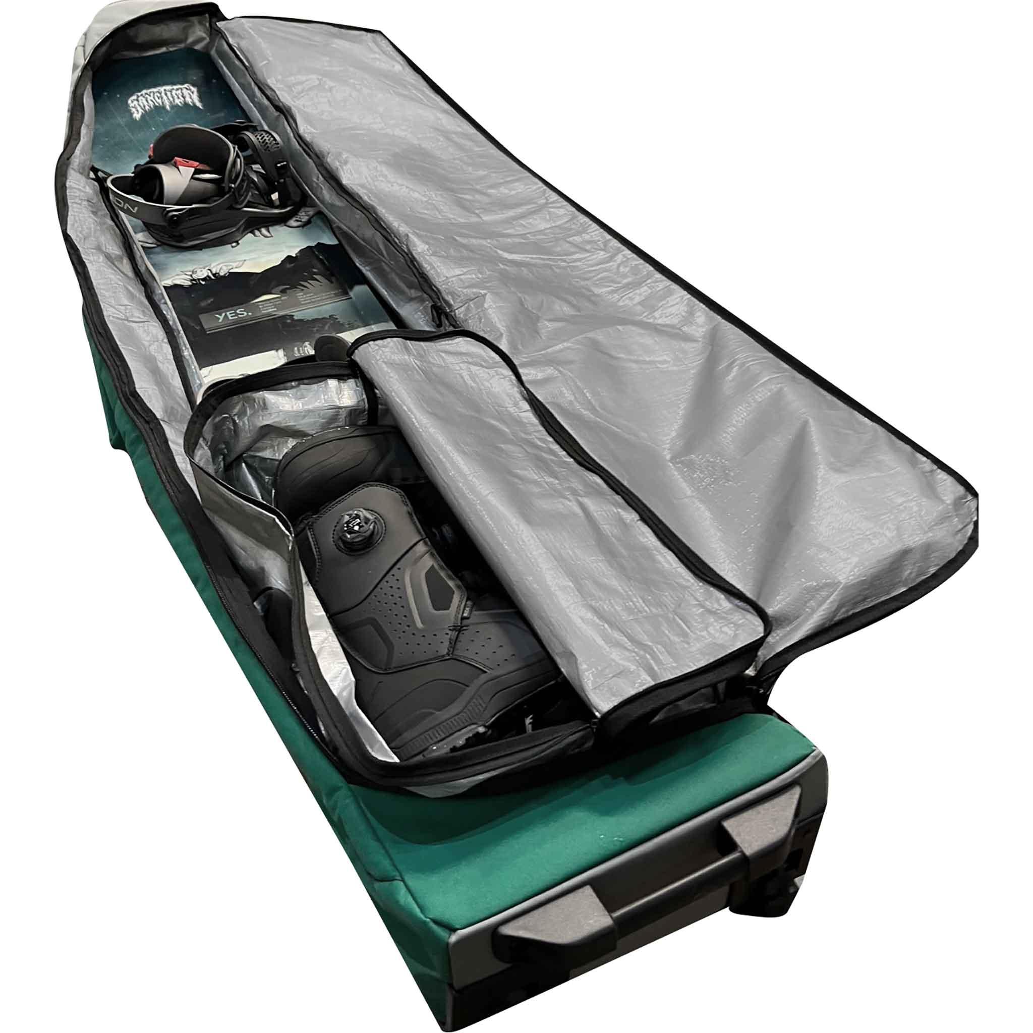 AVA x Sanction Essential Roller Bag Duo Green Snowboard Bag