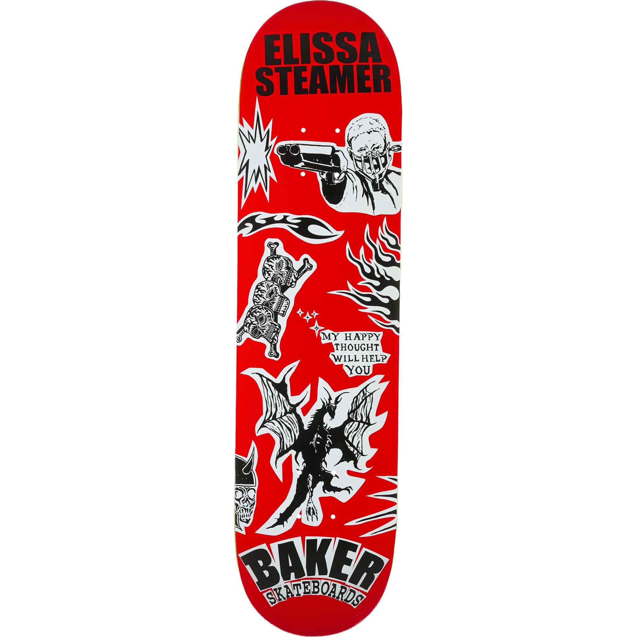 Baker Elissa Steamer Divine Evil Skateboard Deck 8" Skateboard