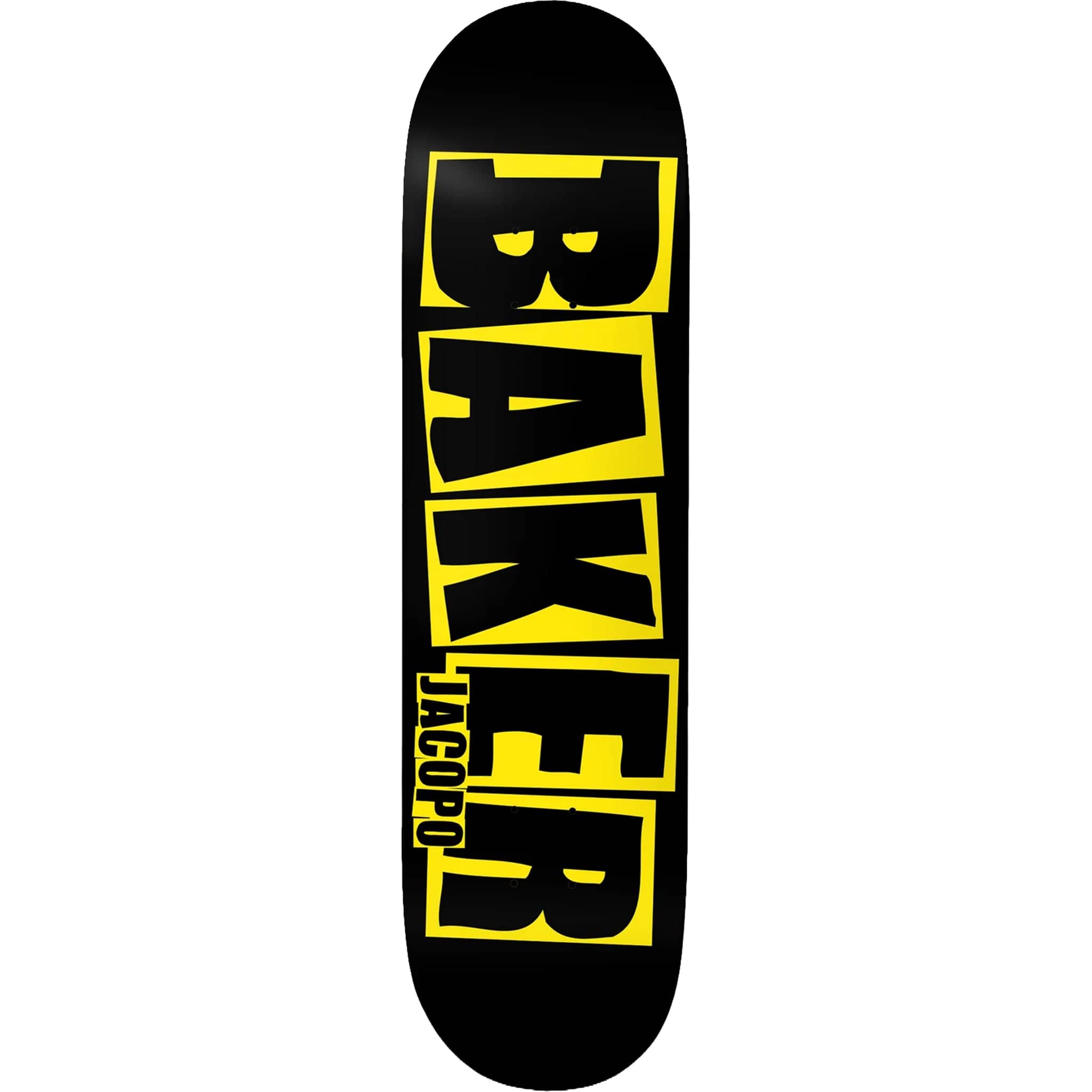 Baker Jacopo Brand Logo Danger YLW Skateboard Deck 8" Skateboard