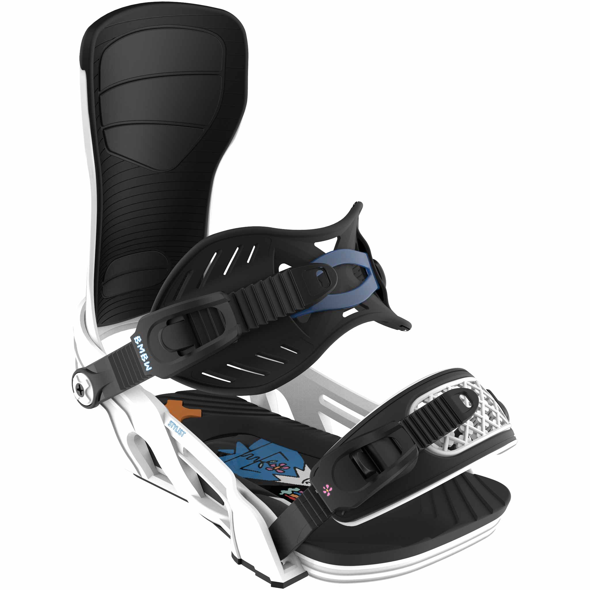 Bent Metal Stylist Snowboard Binding White 2026 - Sanction Skate