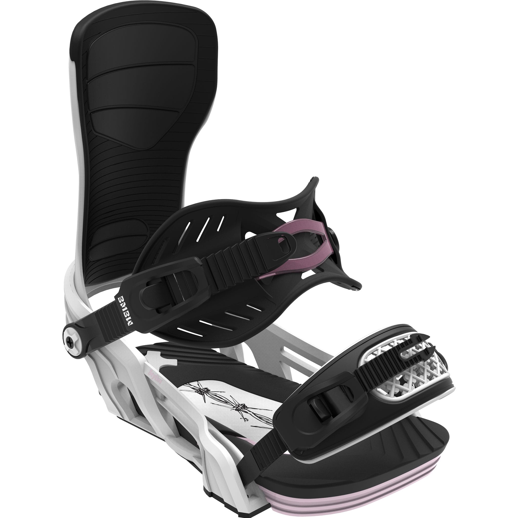 Bent Metal Stylist Snowboard Binding White 2027 Mens Snowboard Bindings