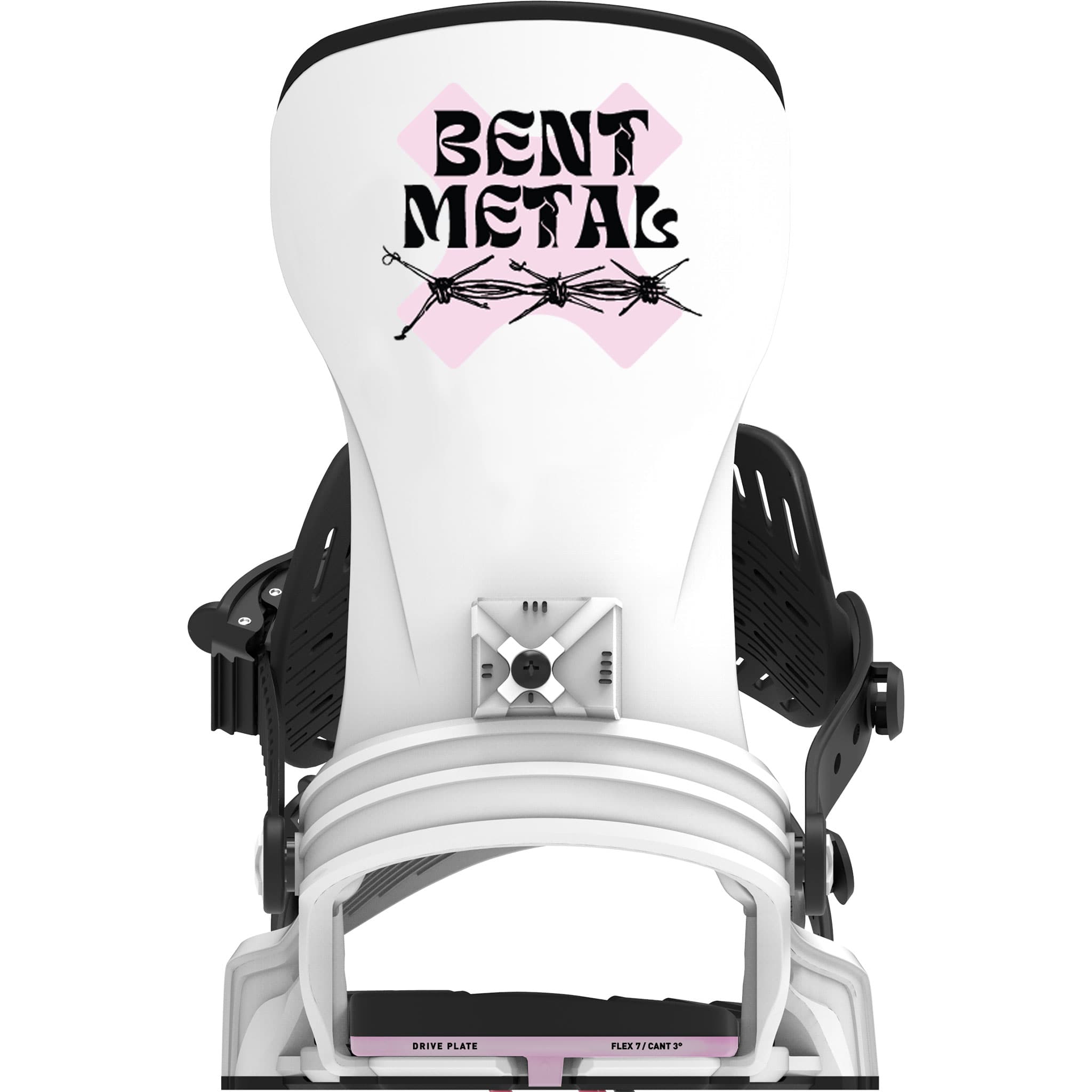 Bent Metal Stylist Snowboard Binding White 2027 Mens Snowboard Bindings