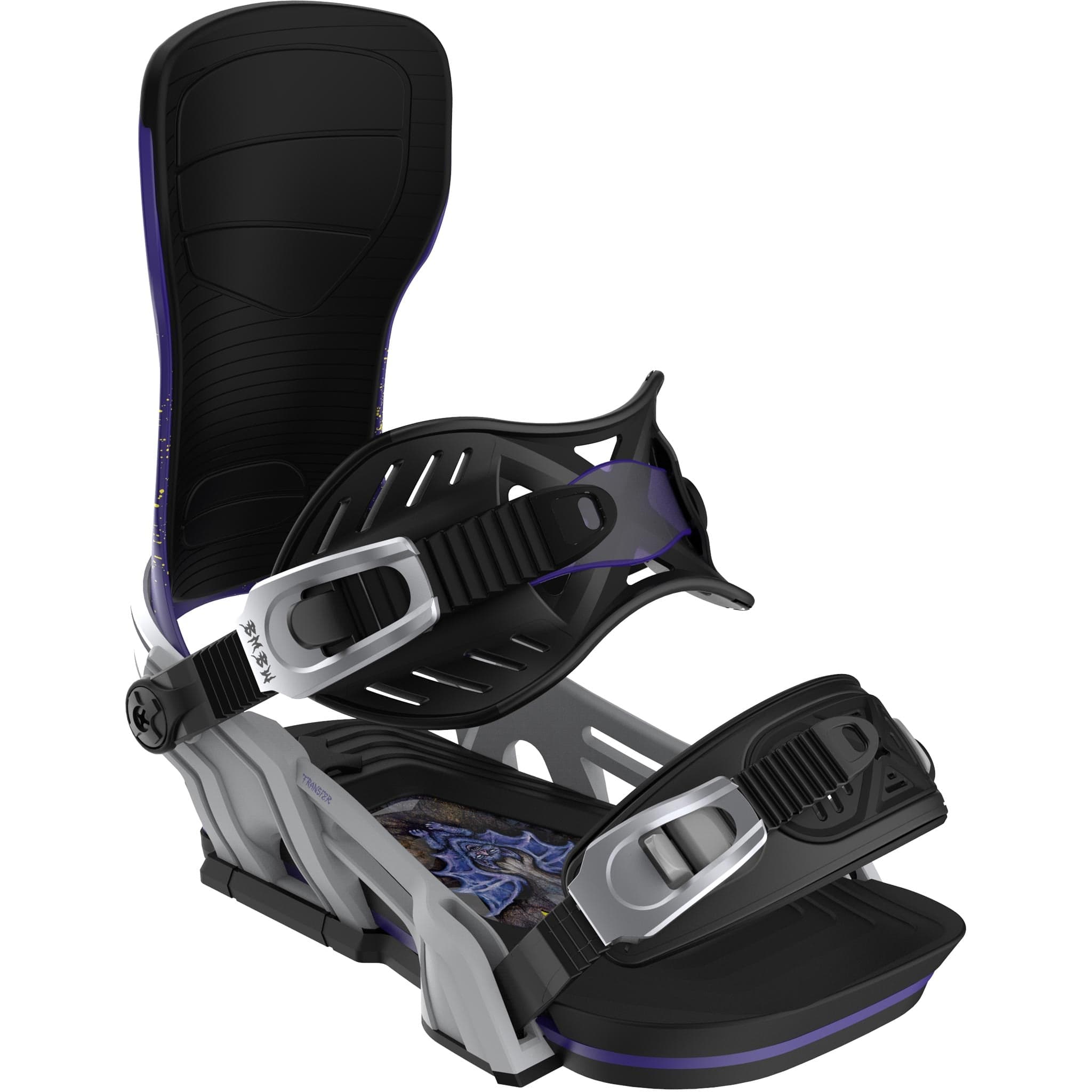 Bent Metal Transfer Snowboard Binding Grey Purple 2025 Mens Bindings