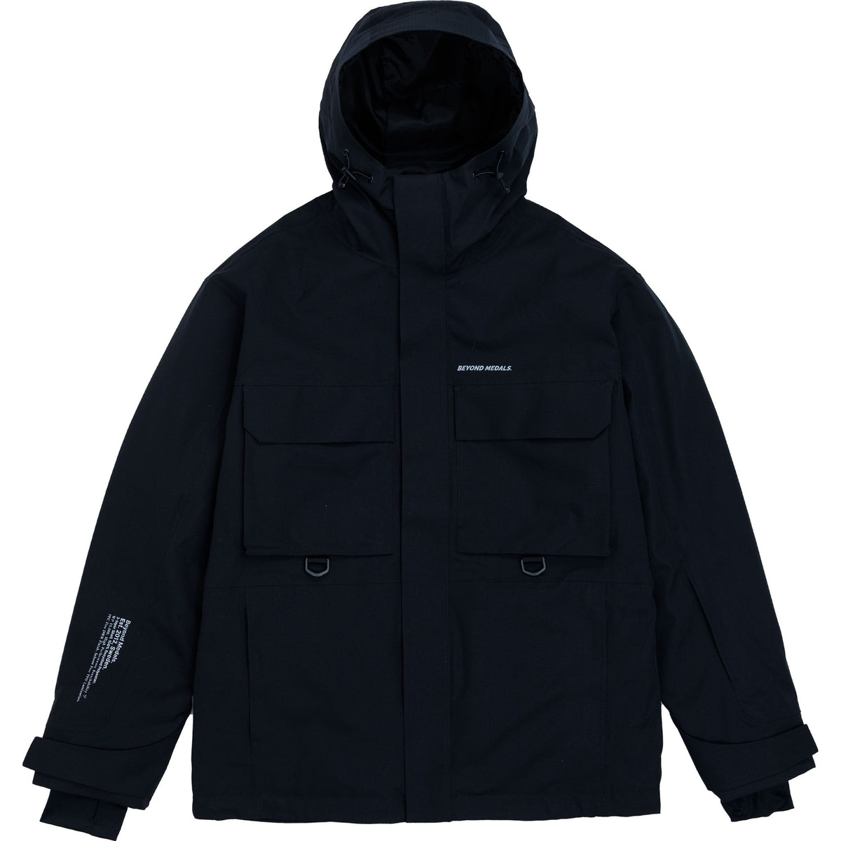 Beyond Medals Cargo Jacket 2L Ripstop Black Mens Snowboard Jackets
