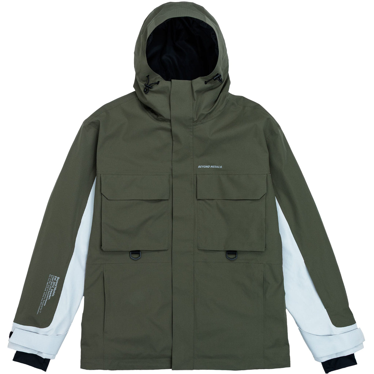 Beyond Medals Cargo Jacket 2L Ripstop Dark Green Mens Snowboard Jackets