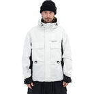 Beyond Medals Cargo Jacket 2L White Mens Snowboard Coat