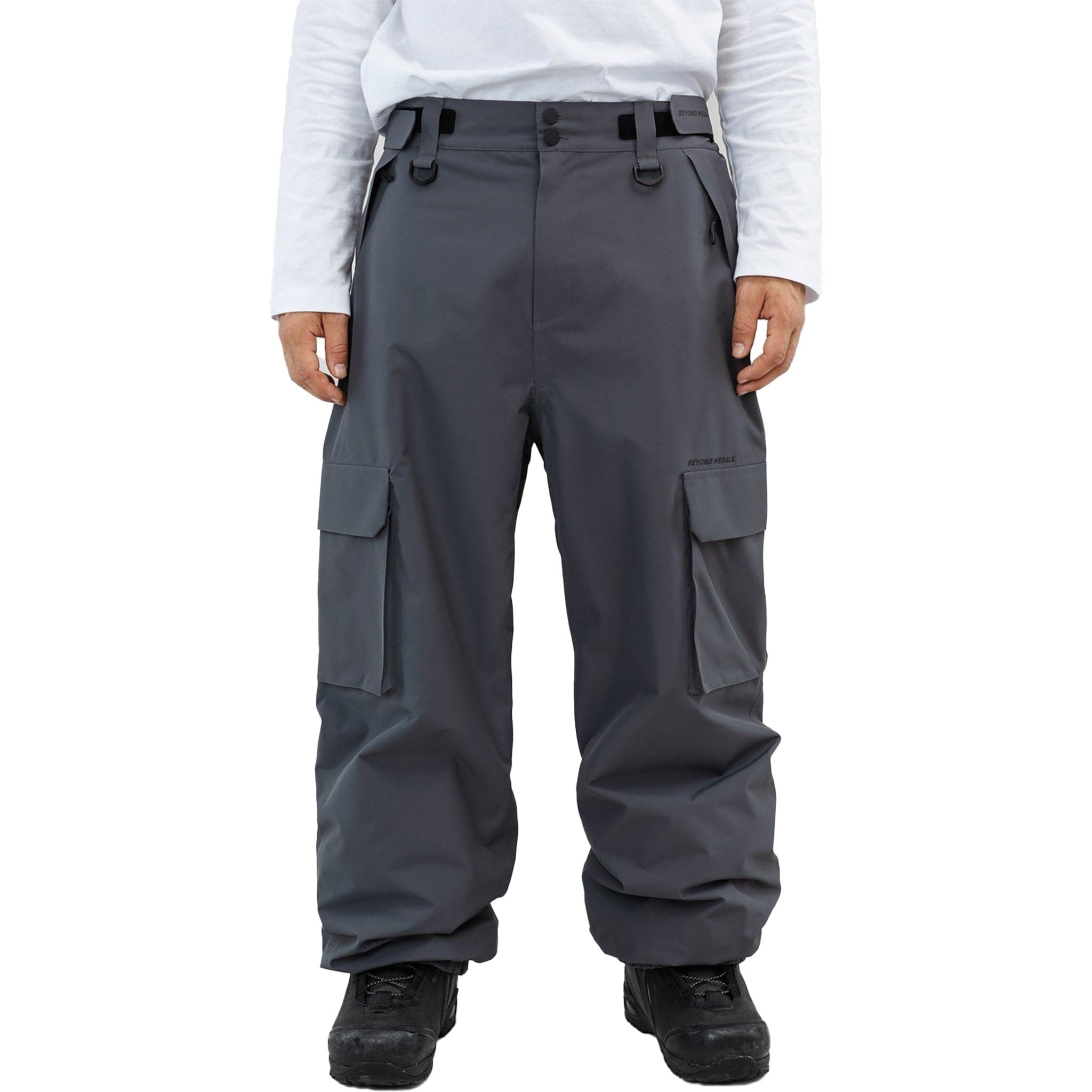 Beyond Medals Cargo Pant 2L Grey Mens Snowboard Pants