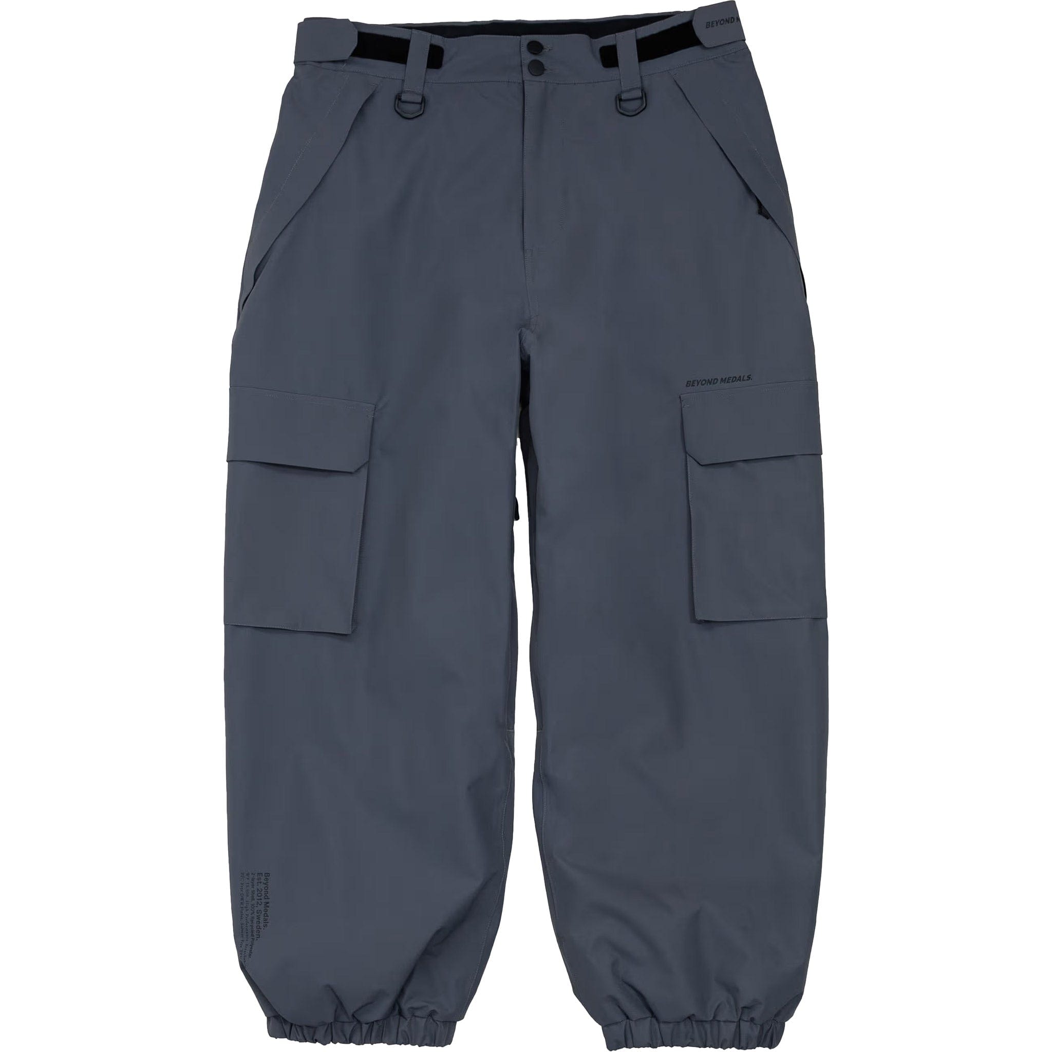 Beyond Medals Cargo Pant 2L Grey Mens Snowboard Pants
