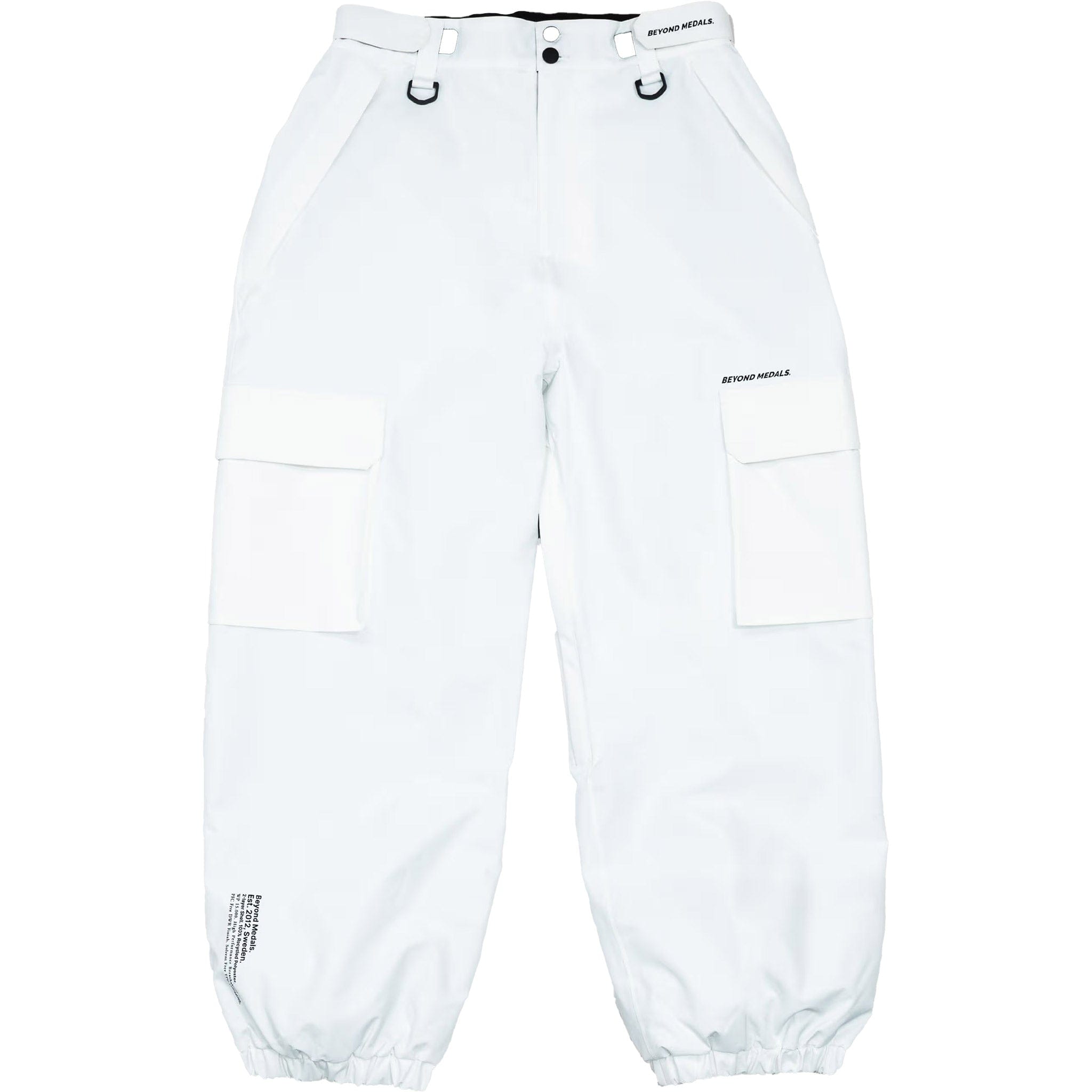 Beyond Medals Cargo Pant 2L White Mens Snowboard Pants