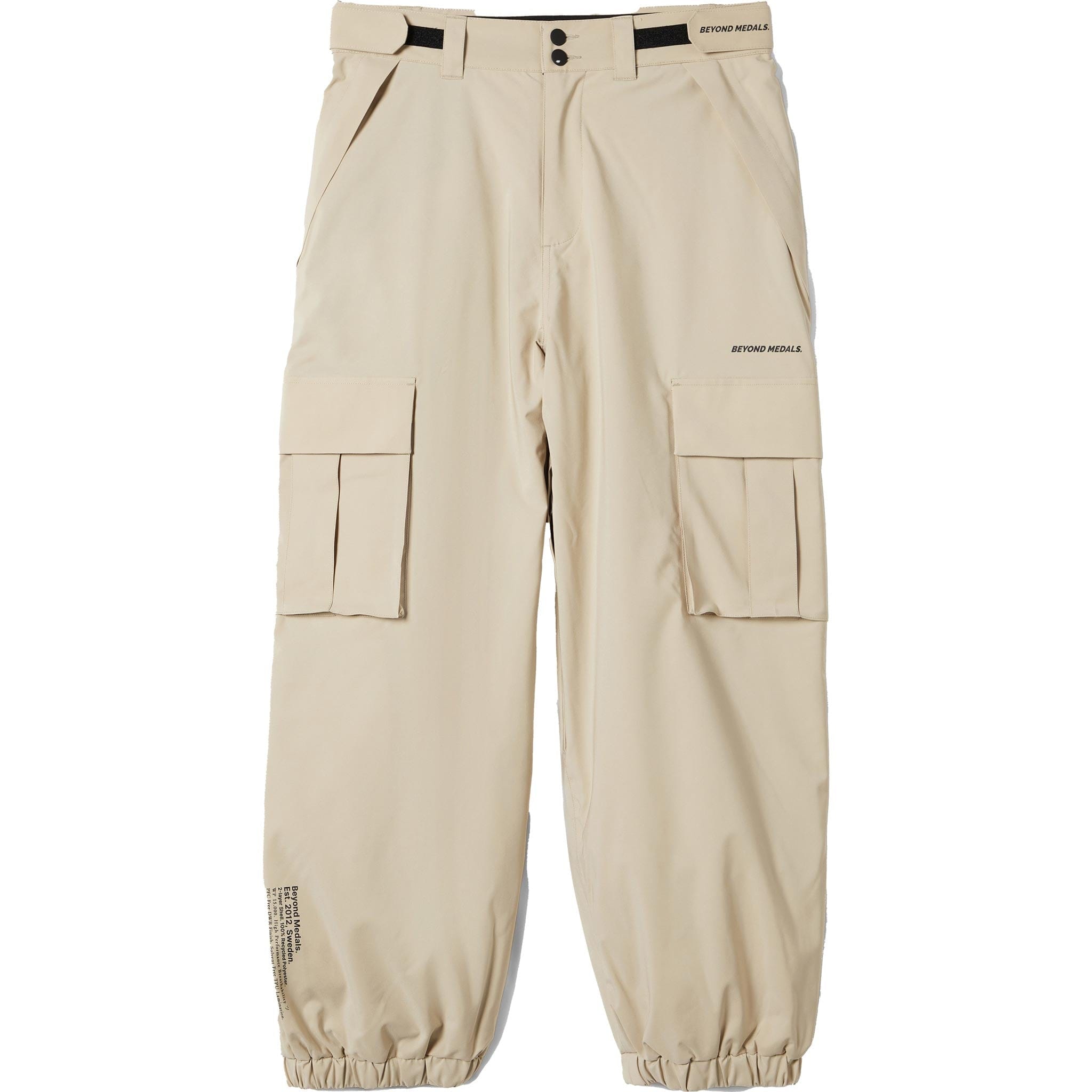 Beyond Medals Cargo Pants 2L Beige Mens Snowboard Pants