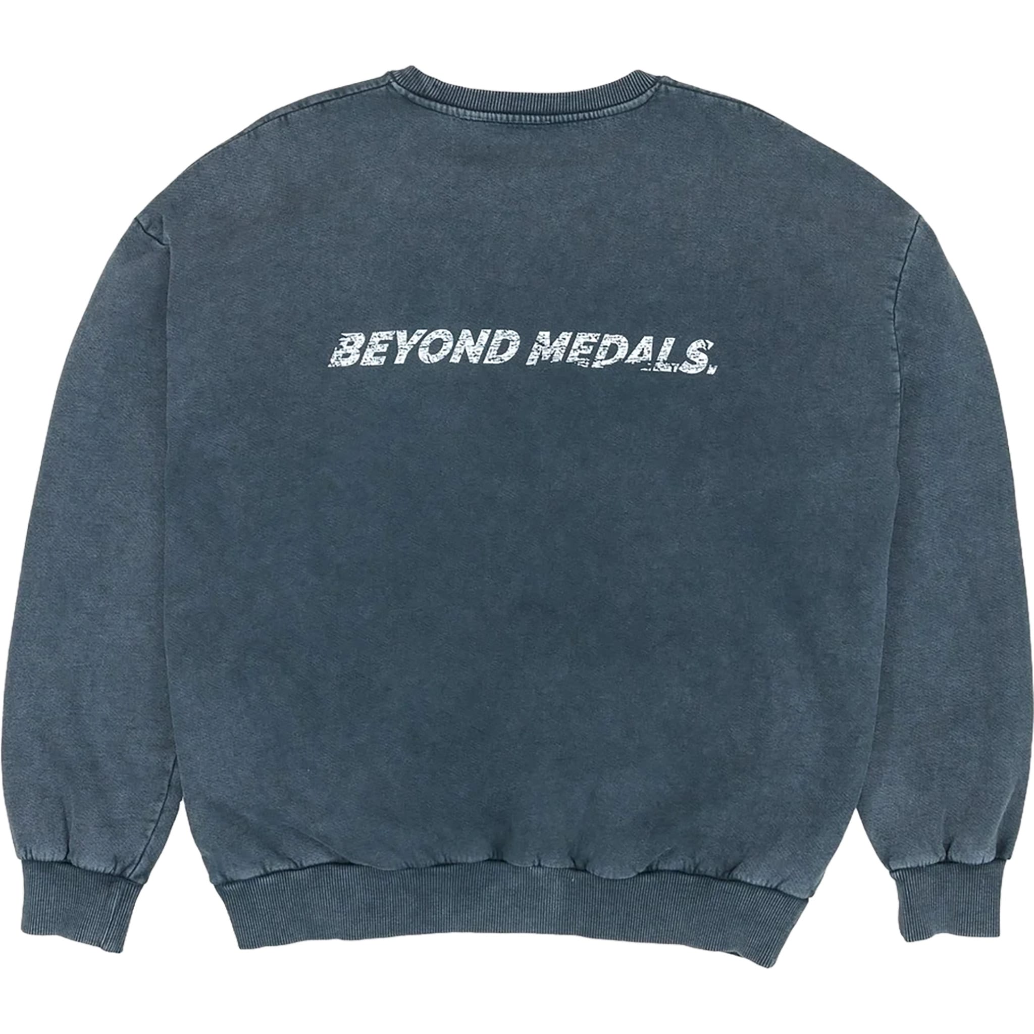 Beyond Medals Distressed Logo Crewneck Black Sweatshirts