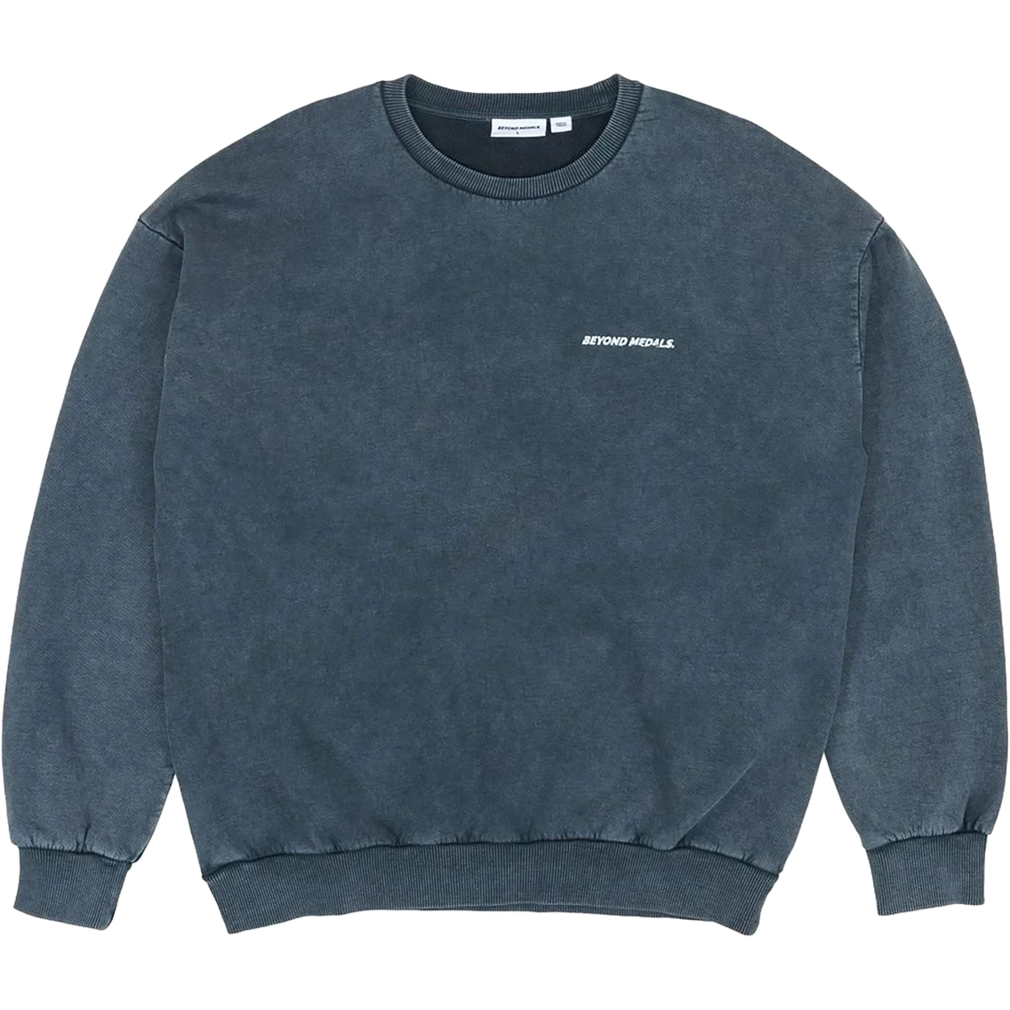 Beyond Medals Distressed Logo Crewneck Black Sweatshirts