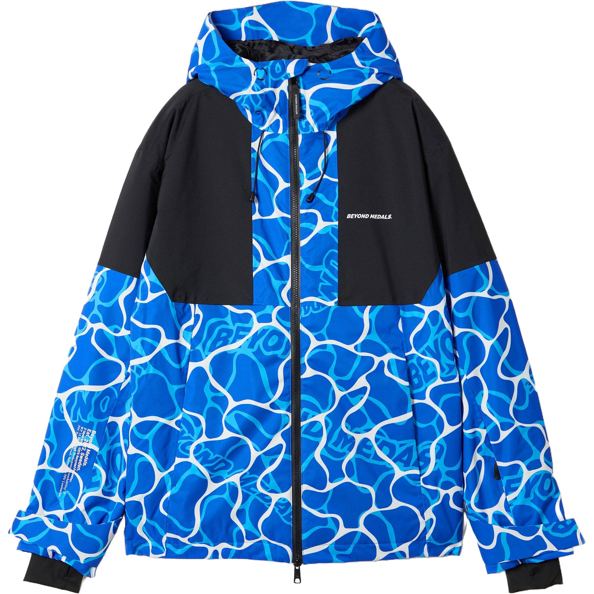 Beyond Medals Full Zip Jacket 2L Blue Mens Snowboard Coat