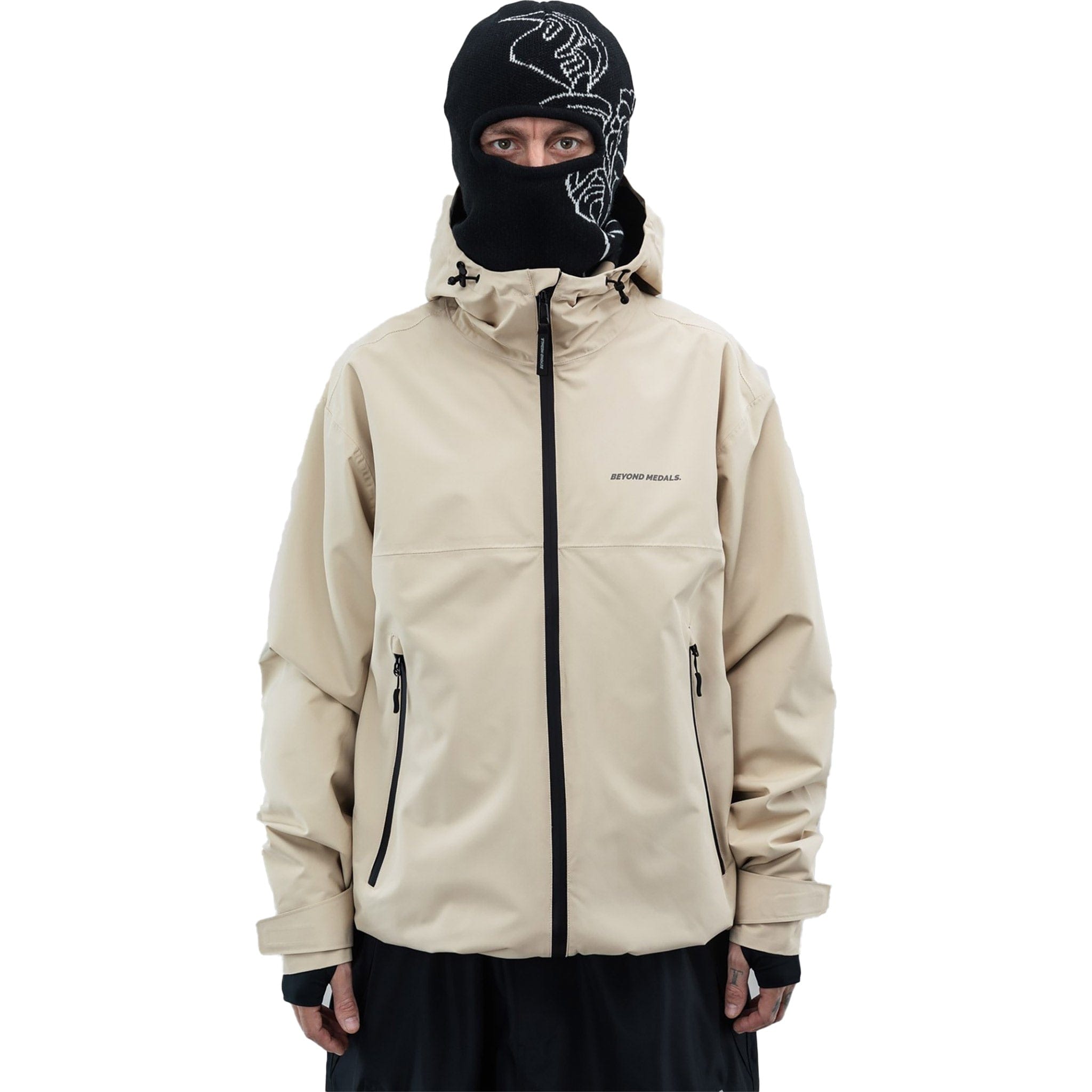 Beyond Medals Park Jacket Dark Beige Mens Snowboard Coat