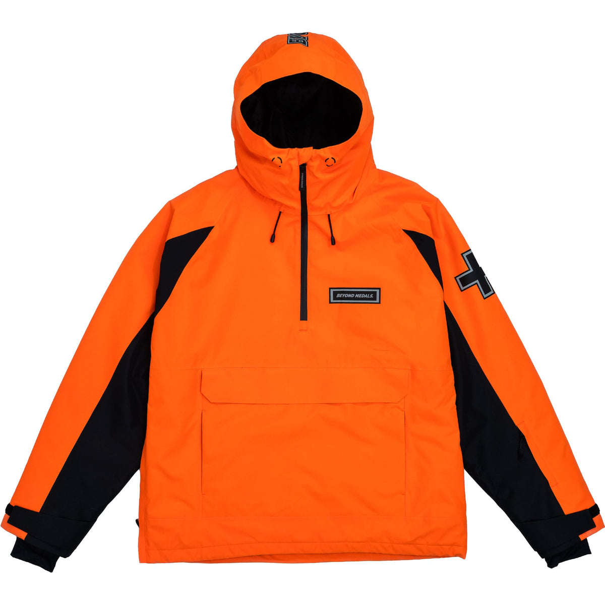 Beyond Medals Retro Anorak 2L Orange Mens Snowboard Jackets