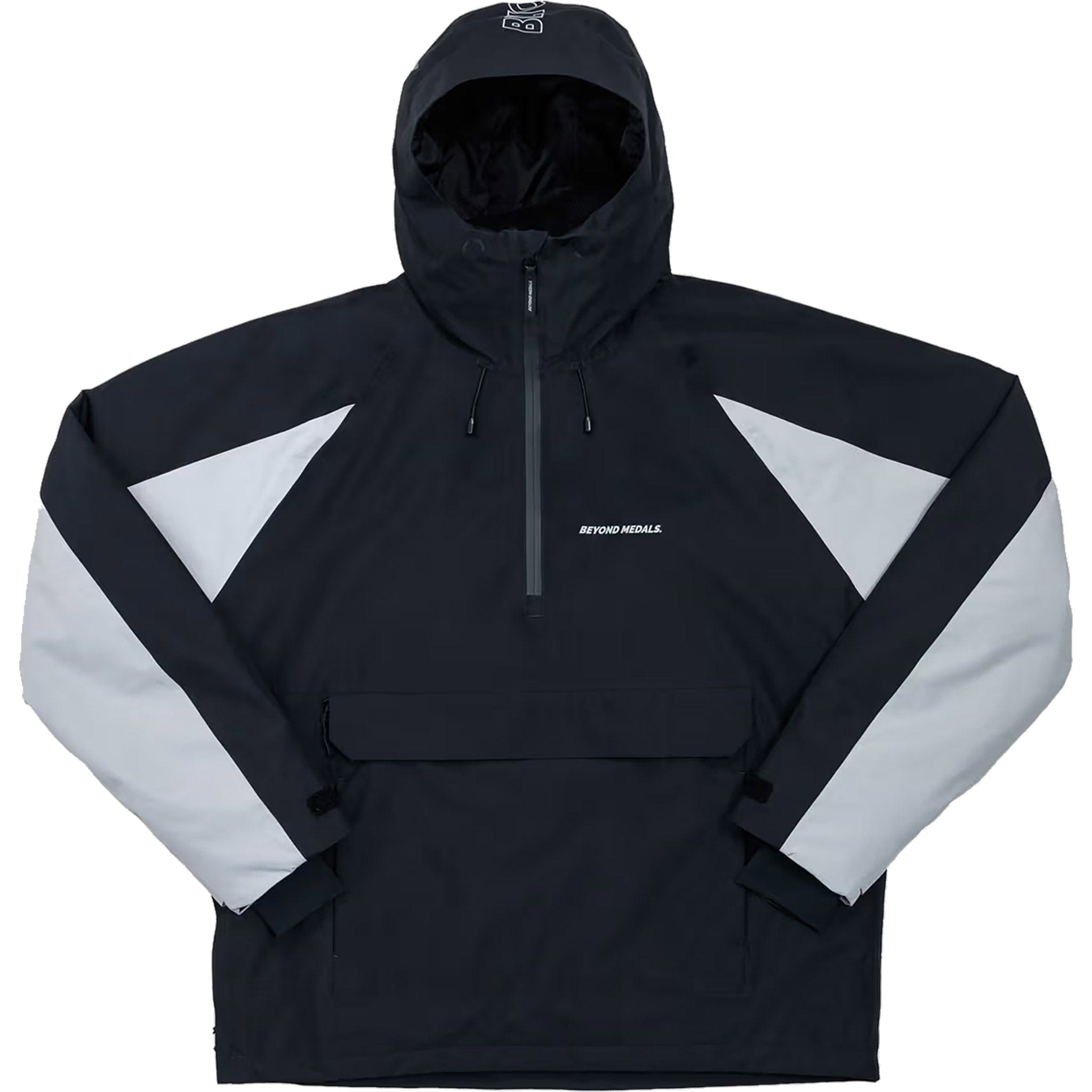 Beyond Medals Retro Anorak Jacket 2L Black Mens Snowboard Coat