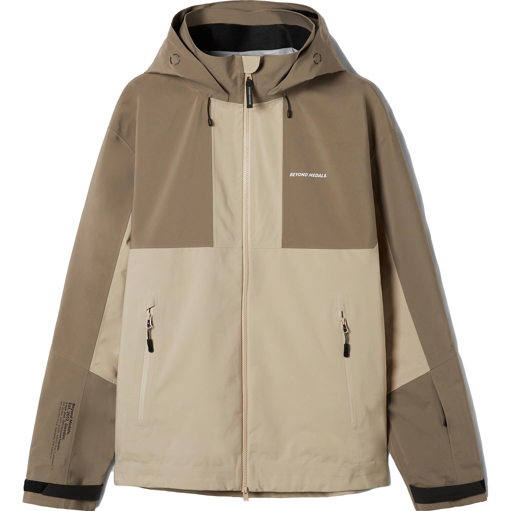 Beyond Medals Tech Jacket 3L Light Beige Mens Snowboard Coat