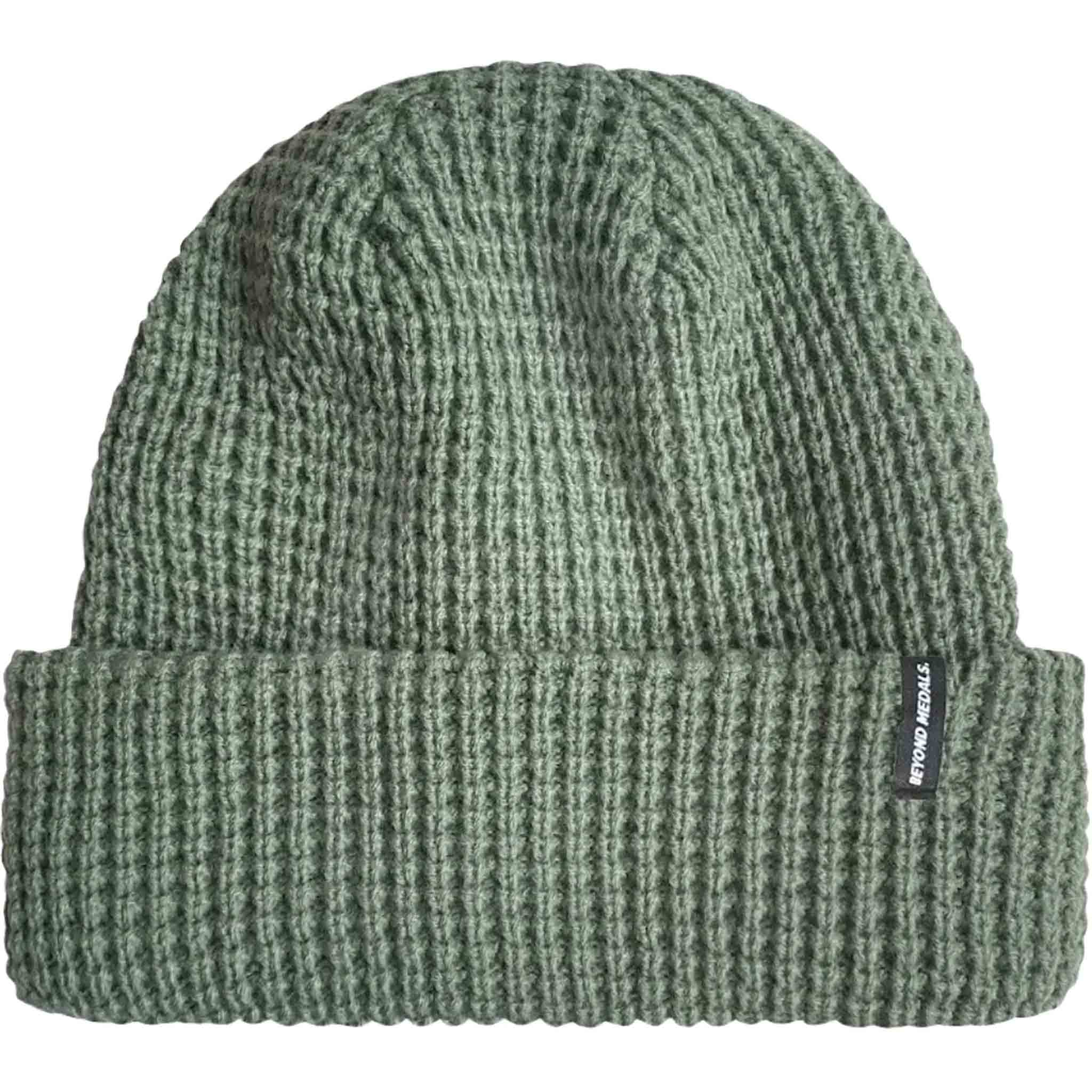 Beyond Medals Waffle Beanie Green Beanie