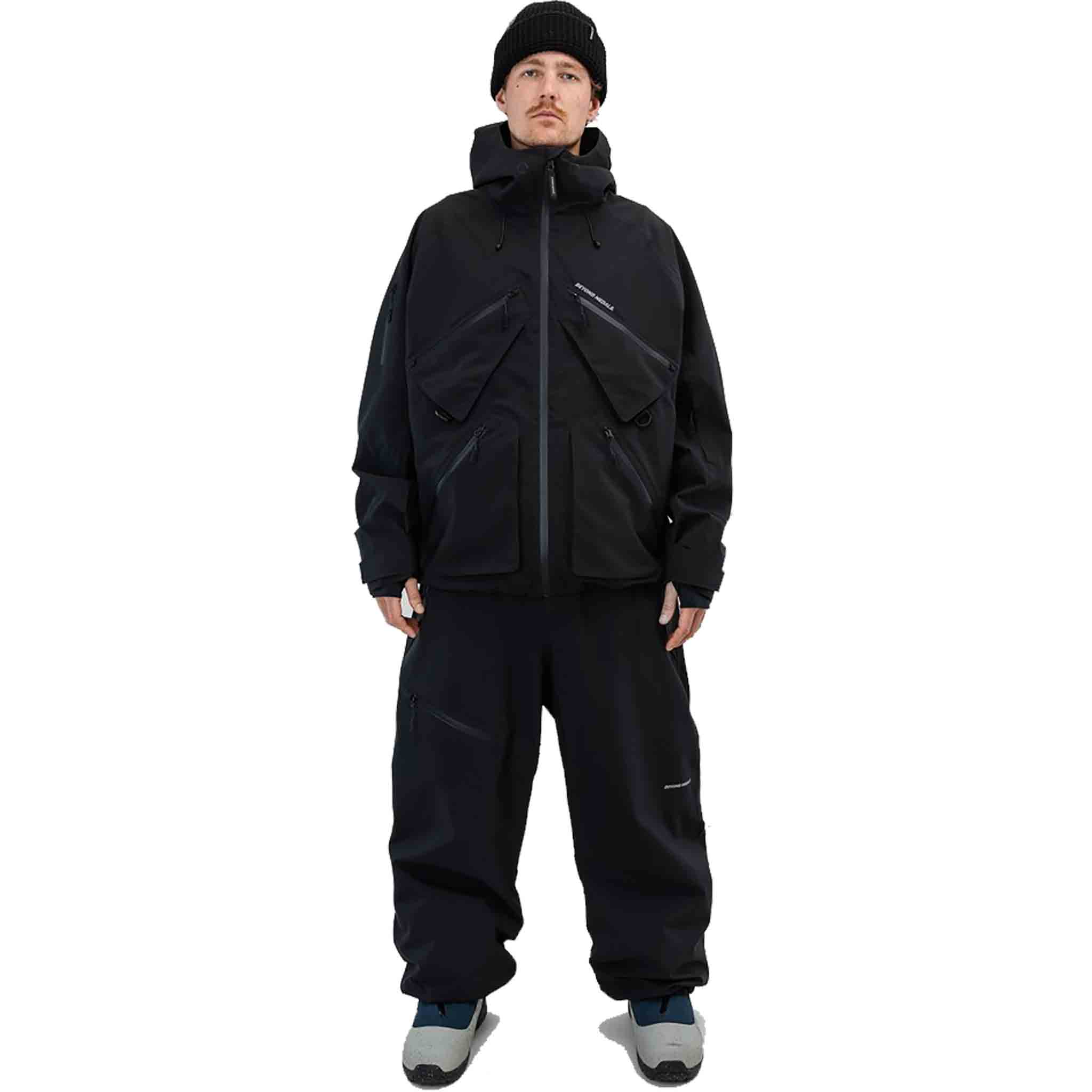Beyond Medals X 3L Jacket Black Mens Snowboard Coat
