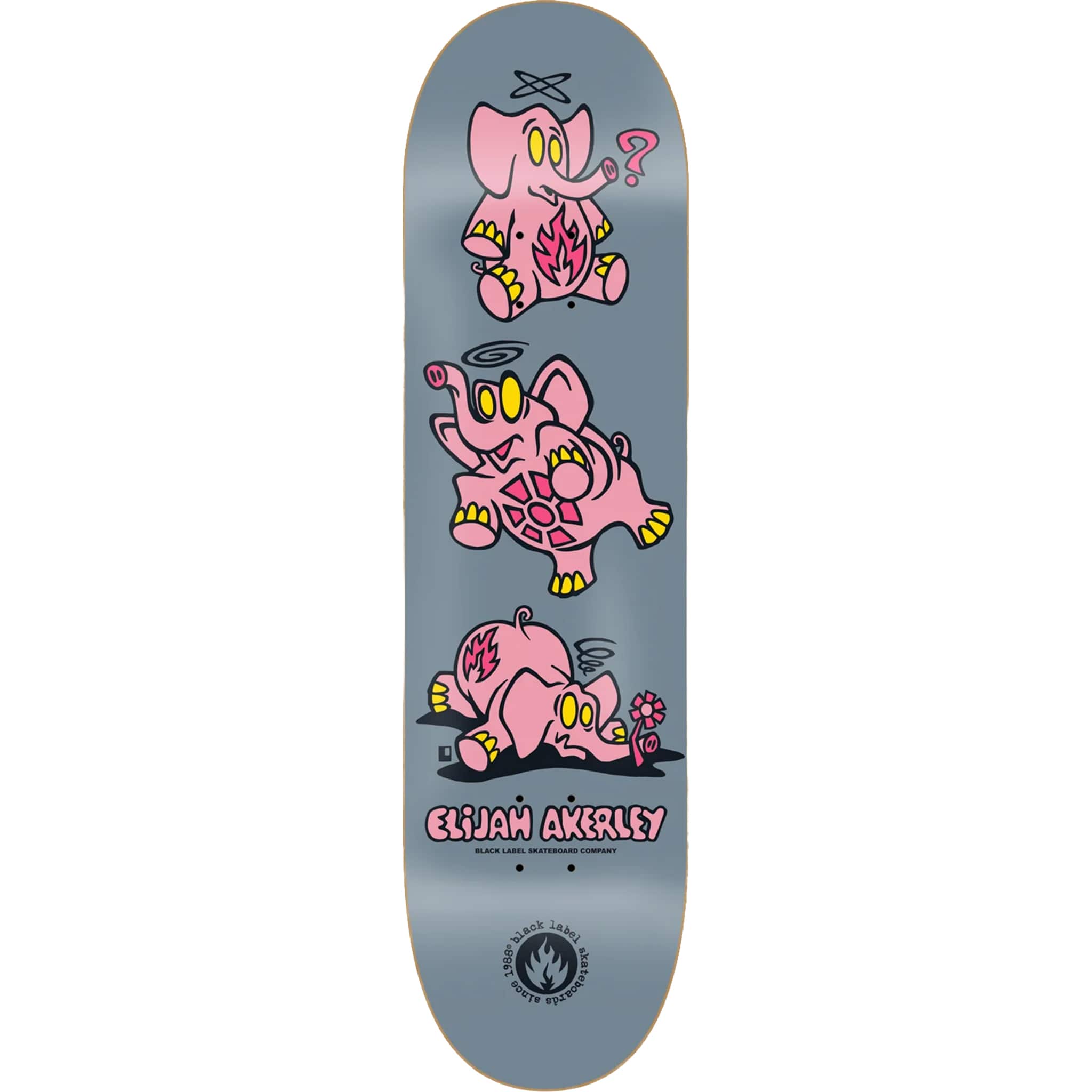 Black Label Elijah Akerley Pink Elephants Skateboard Deck 8.75" Skateboard