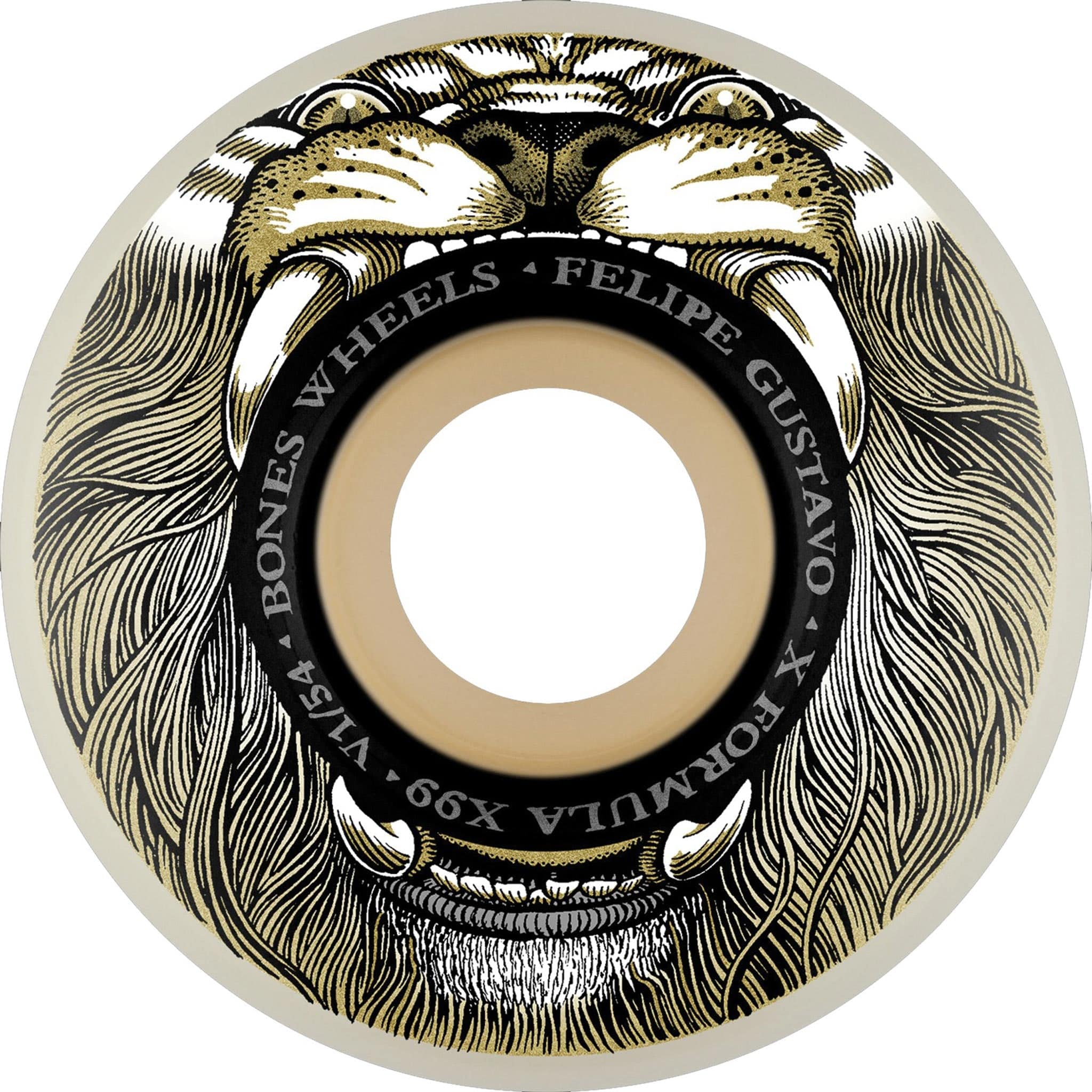 Bones Gustavo Mane Event X-Formula V1 Standard 54mm 99a Wheels Natural Skateboard Wheels