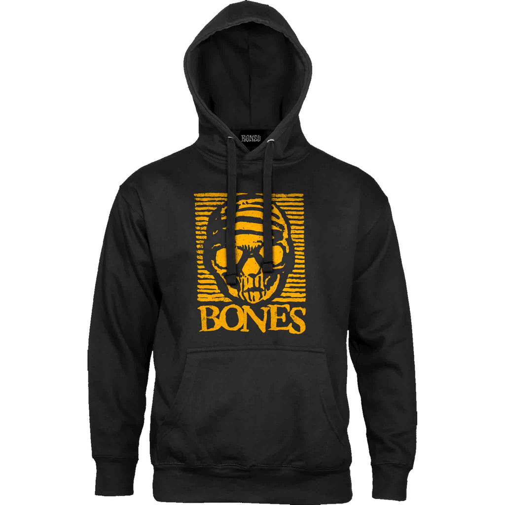 Bones Wheels Black & Gold Hoodie Mens Thermal