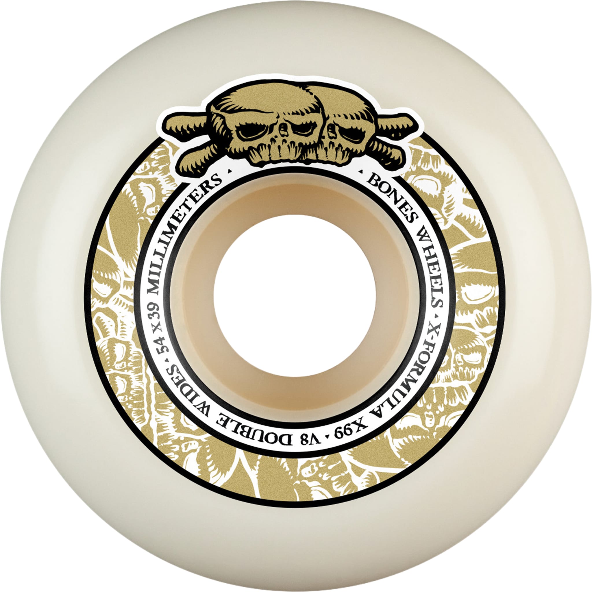 Bones X Formula V8 Double Wides Skateboard Wheels 99a 54mm Skateboard Wheels