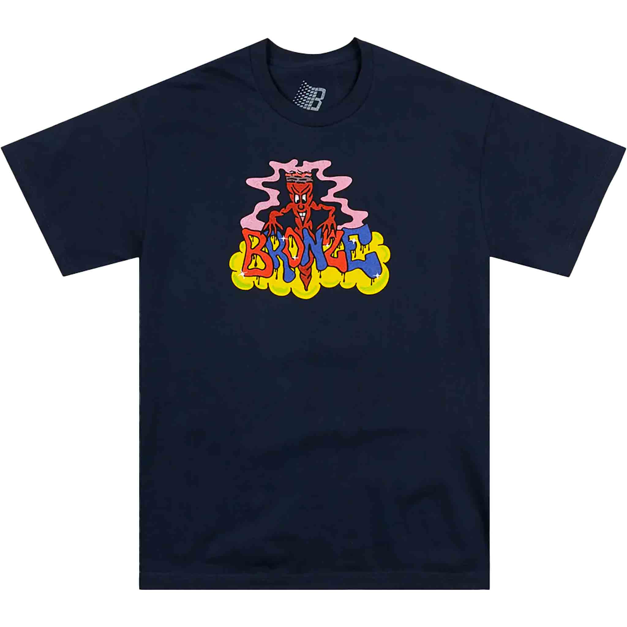 Bronze 56K Mr. Blunt Tee Navy T Shirt