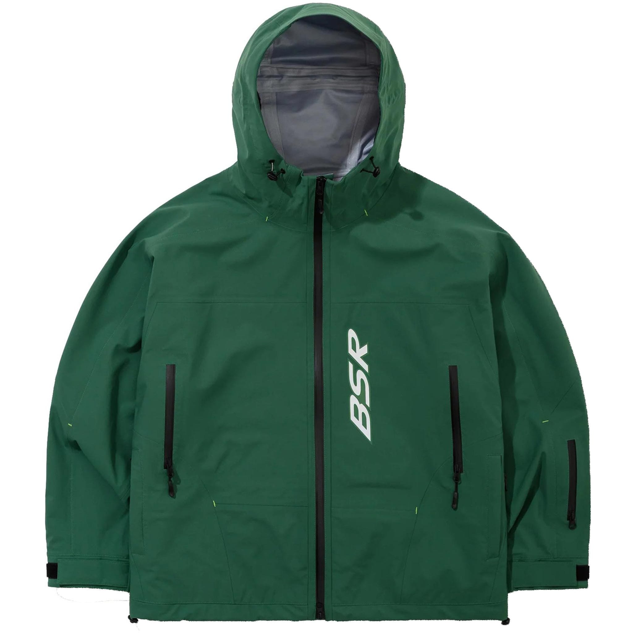 BSRabbit Hooded 3L Seam Sealing Jacket Green 2025 Mens Snowboard Coat