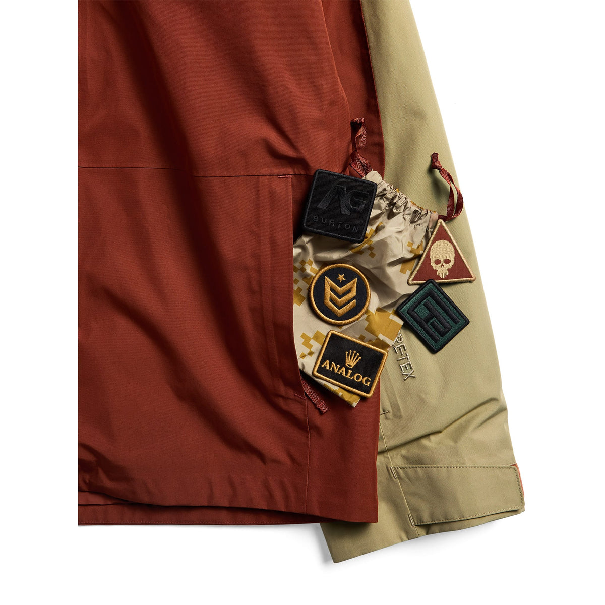 Burton AG Gore-Tex Flyrail Jacket Rust Issues 2027 Mens Snowboard Jackets