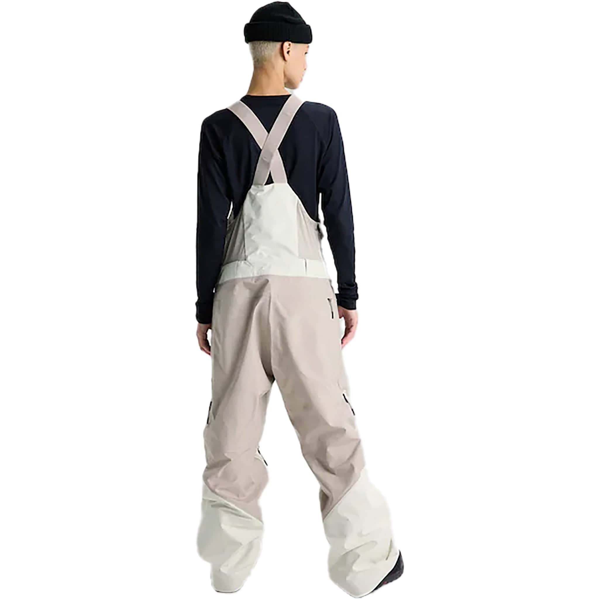 Burton AG Hardpack 3L Gore-Tex Bib Bone White Stone Grey 2026 Mens Snowboard Pants
